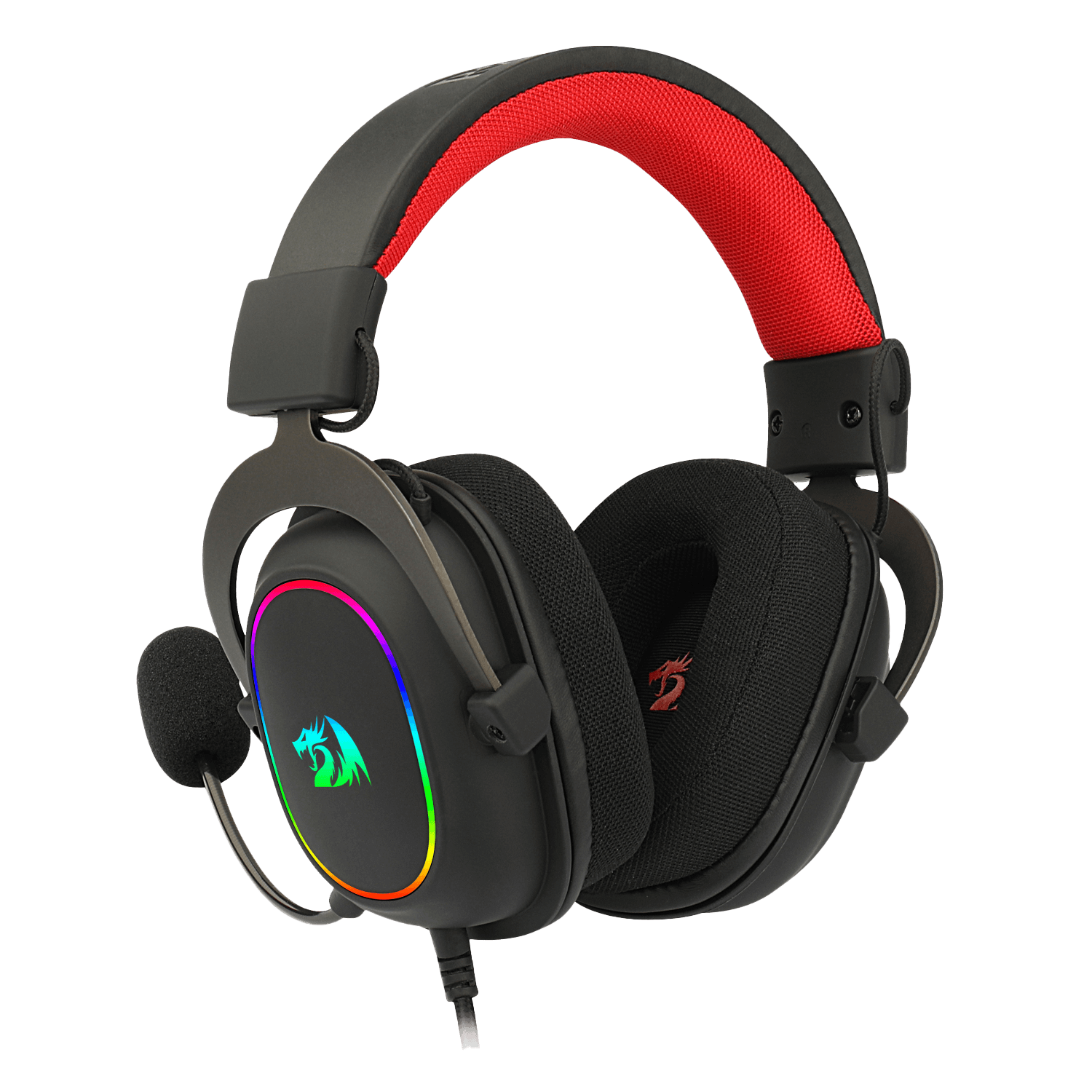 Redragon H510 Zeus-X RGB Fon Kepala Gaming Berwayar - Bunyi Keliling 7.1 - Pemacu Audio 53MM dalam Pad Telinga Buih Memori dengan Penutup Fabrik Boleh Dipercayai - Fon Kepala Berbilang Platform - Berkuasa USB untuk PC/PS4/NS