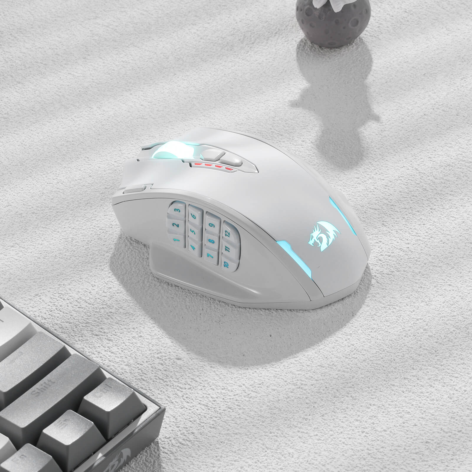 Redragon M913 Impact Elite Tetikus Gaming Tanpa Wayar, Tetikus Gamer RGB Berwayar/Tanpa Wayar 16000 DPI dengan 16 Butang Boleh Atur Cara
