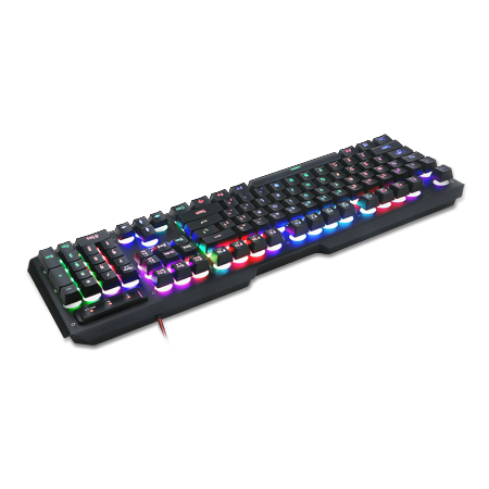 Papan Kekunci Permainan Saiz Penuh Lampu Latar Pelangi 7 Warna Redragon K506 Centaur dengan Pad Angka
