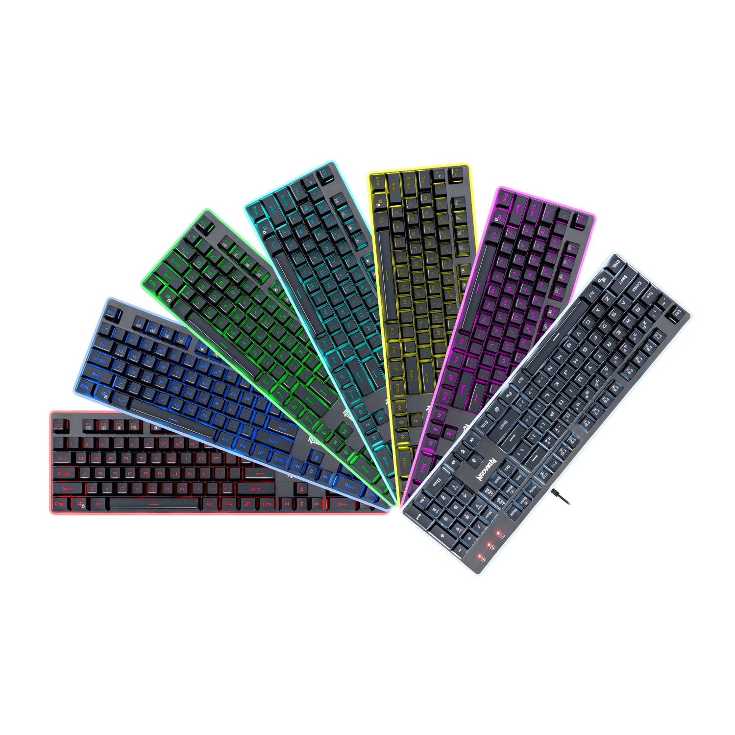 Papan Kekunci Permainan Berlampu Belakang 7 Warna Redragon K509 DYAUS