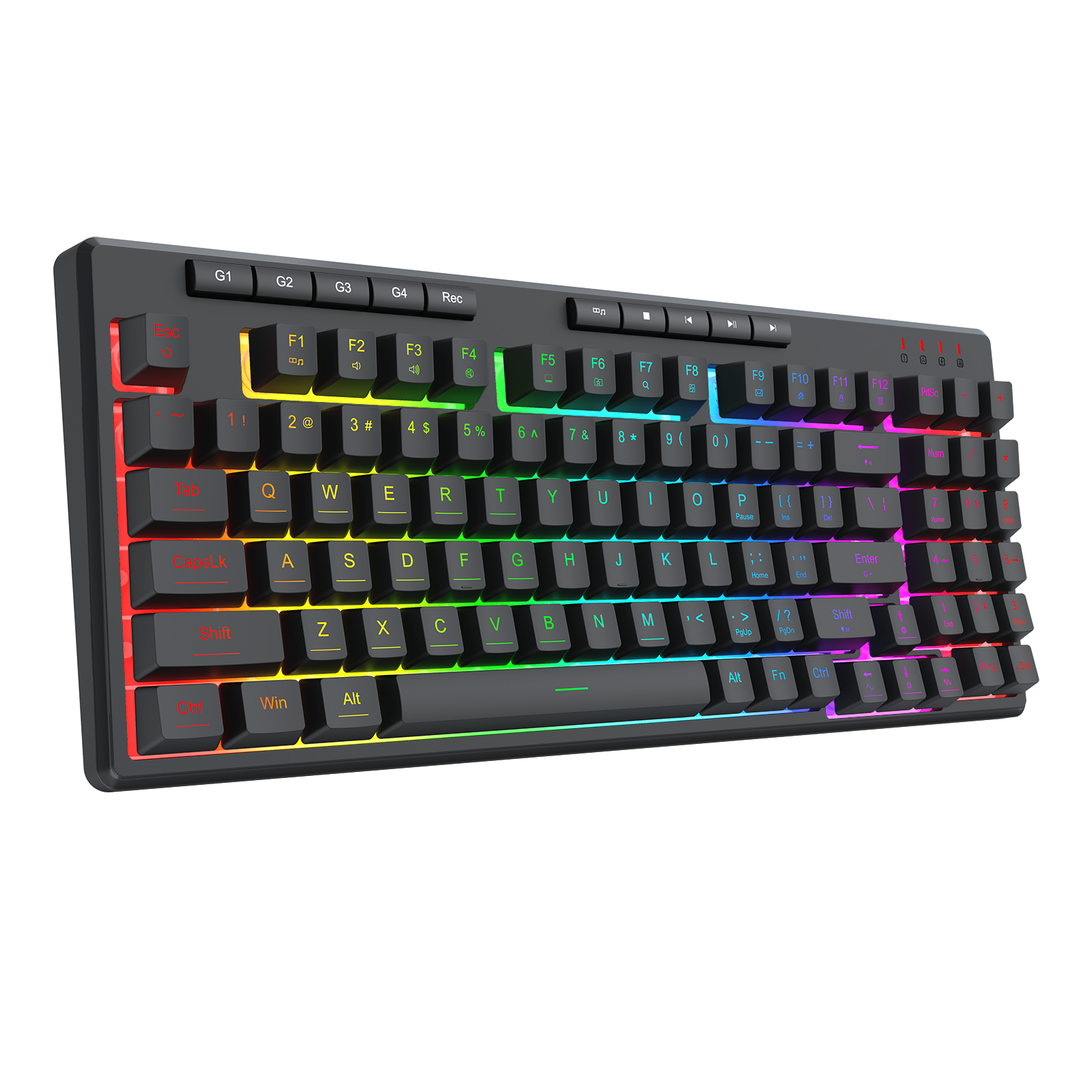 Papan kekunci Lampu Belakang RGB Permainan Berwayar Redragon SHIVA94 K517-RGB