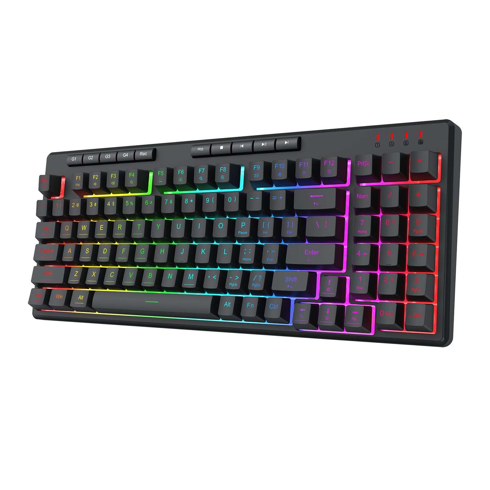 Papan kekunci Lampu Belakang RGB Permainan Berwayar Redragon SHIVA94 K517-RGB