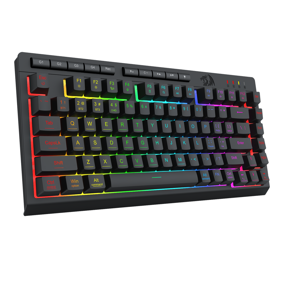 CRESCENT PRO K524RGB-PRO Papan Kekunci Permainan Membran 75% 3 Mod Sambungan