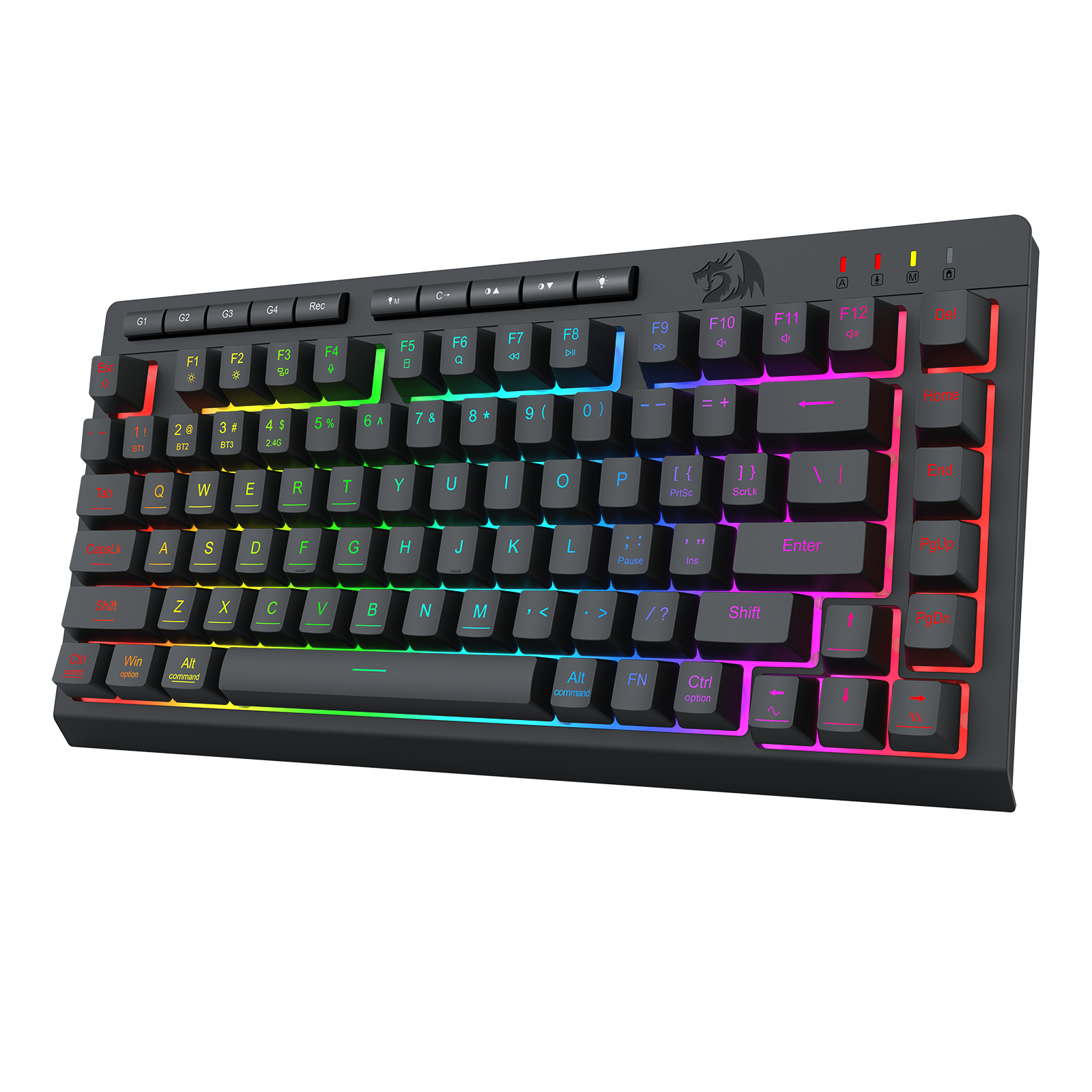 CRESCENT PRO K524RGB-PRO Papan Kekunci Permainan Membran 75% 3 Mod Sambungan