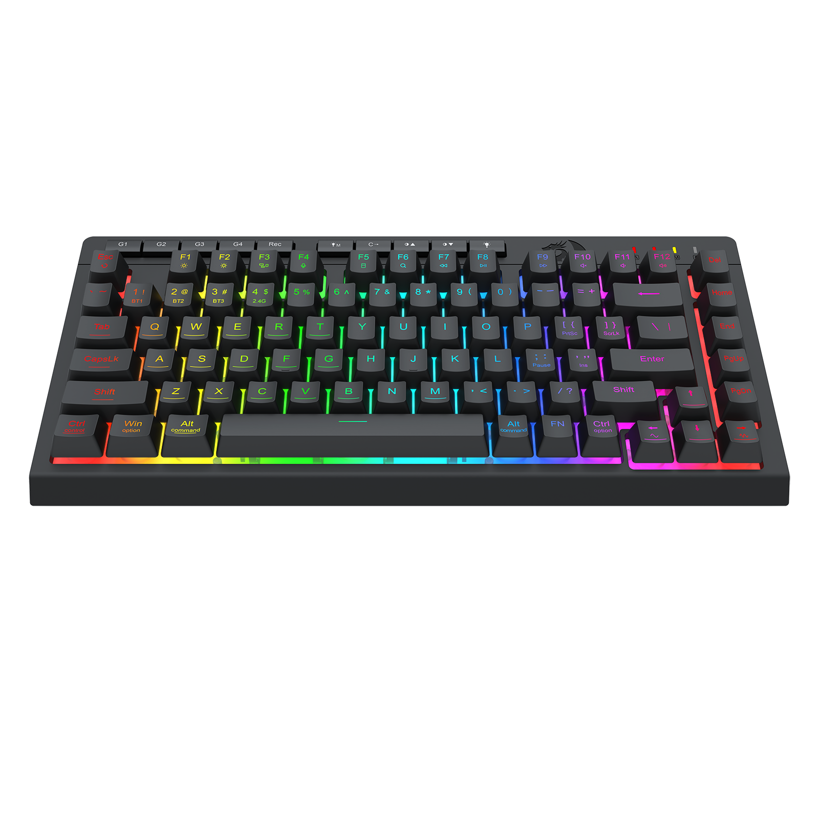 CRESCENT PRO K524RGB-PRO Papan Kekunci Permainan Membran 75% 3 Mod Sambungan