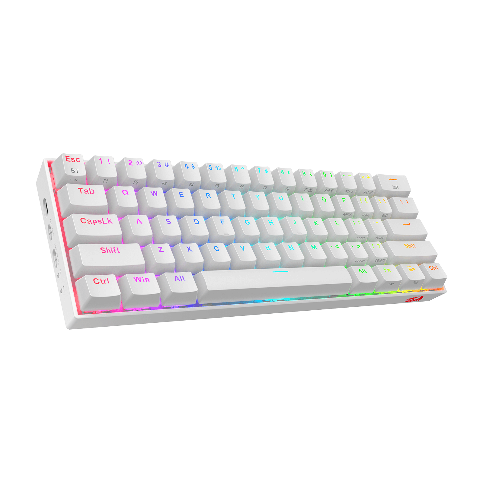 Papan Kekunci Mekanikal Tanpa Wayar RGB Padat 60% Redragon K530 PRO Draconic, Papan Kekunci Permainan Bluetooth 5.0 Reka Bentuk TKL 61 Kekunci