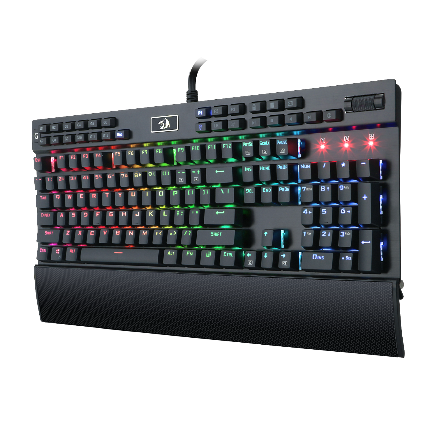 Papan Kekunci Mekanikal Berlampu Belakang LED RGB Redragon K550 RGB Yama 131 Kekunci