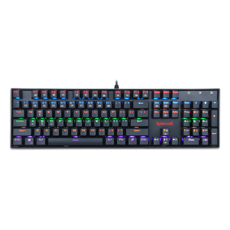 Papan Kekunci Permainan Mekanikal Berlampu Belakang RGB RAINBOW Redragon K551-R