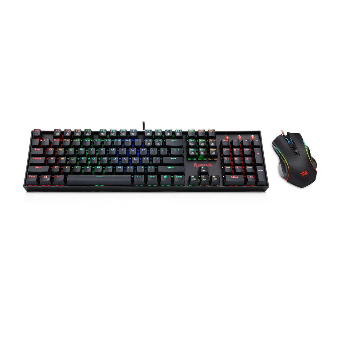 Papan Kekunci Permainan Mekanikal Redragon K551RGB-BA & Kombo Tetikus Permainan M607
