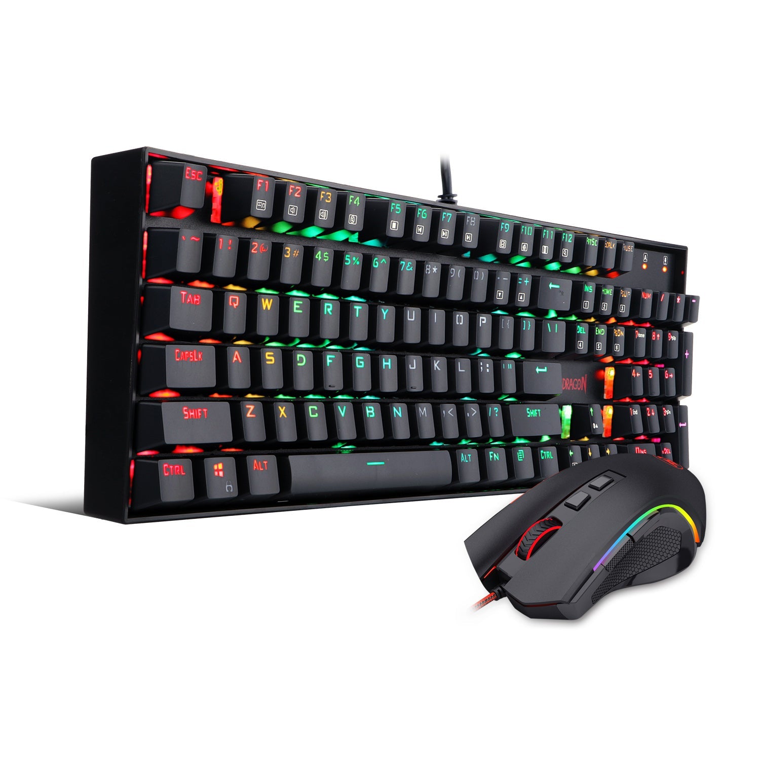 Papan Kekunci Permainan Mekanikal Redragon K551RGB-BA & Kombo Tetikus Permainan M607