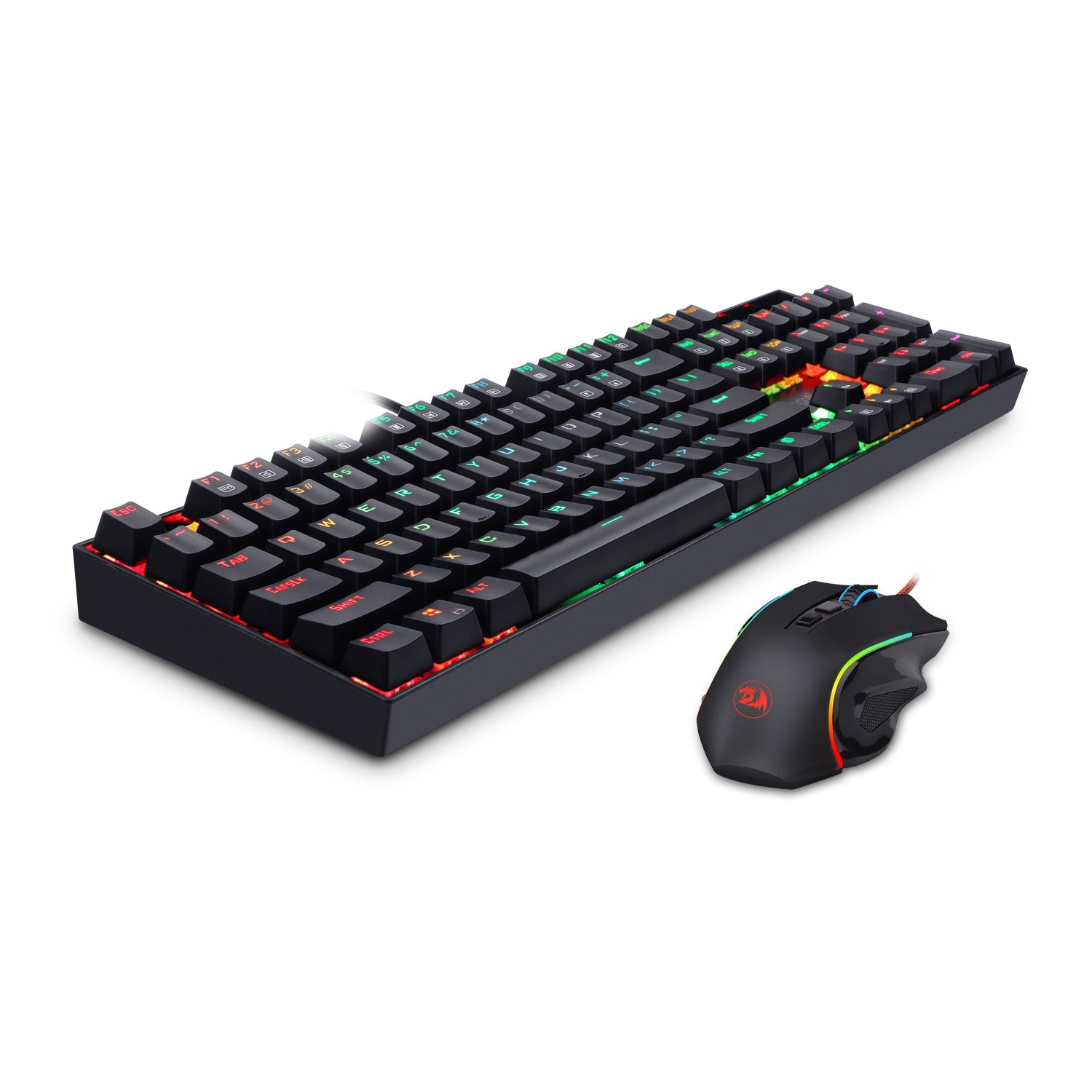 Papan Kekunci Permainan Mekanikal Redragon K551RGB-BA & Kombo Tetikus Permainan M607