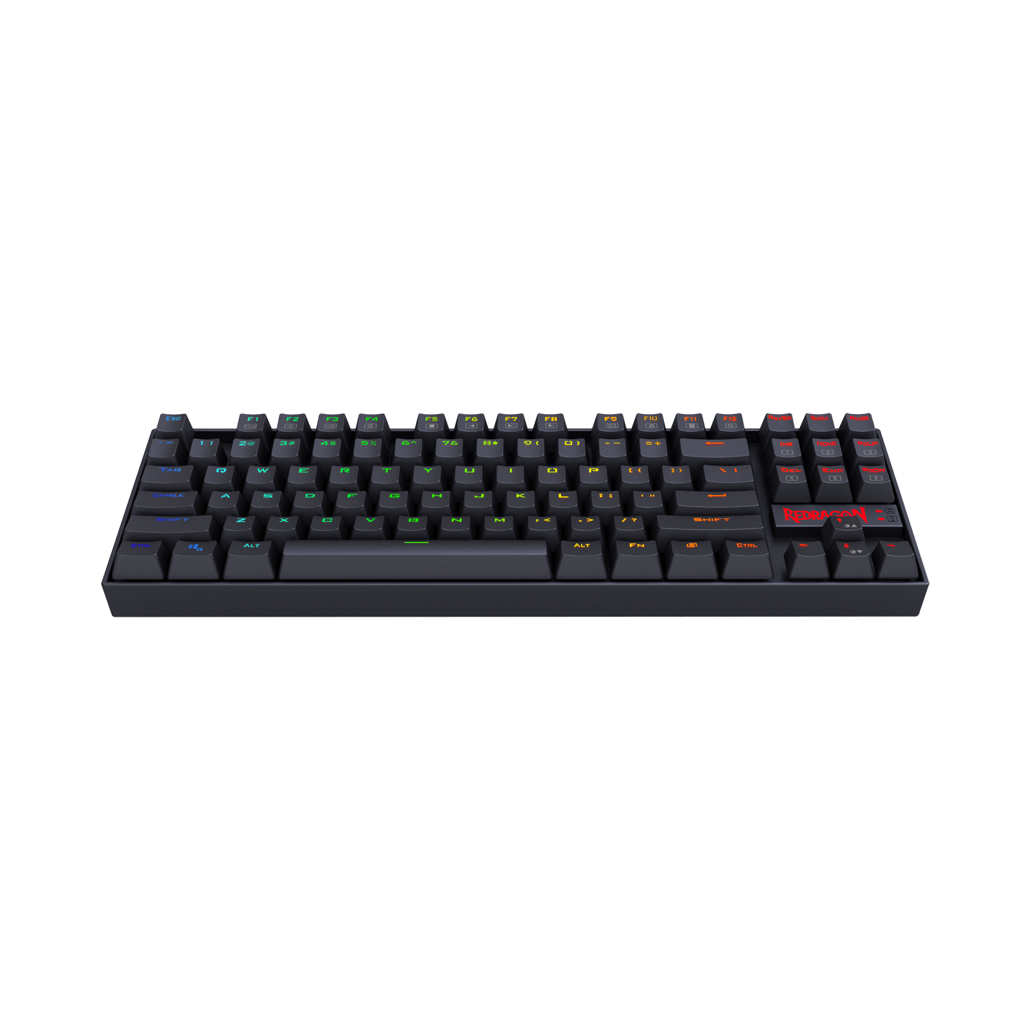 Redragon K552 KUMARA Papan Kekunci Mekanikal Beriluminasi Komputer Lampu Latar RGB LED 87 Kekunci dengan Suis Biru untuk Permainan PC Reka Bentuk ABS-Logam Kompak
