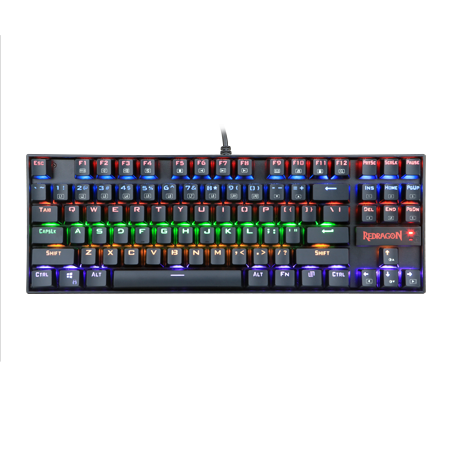 Papan Kekunci Permainan Mekanikal Lampu Latar RGB Redragon K552-R KUMARA RAINBOW