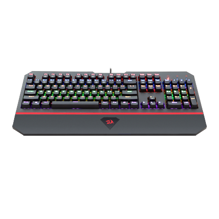 Redragon® K558 ANALA Papan Kekunci Permainan Mekanikal Pelangi QWERTY dengan Lampu Latar, Kekunci Boleh Tukar, 104 Kekunci dengan Kabel USB untuk Komputer Riba PC