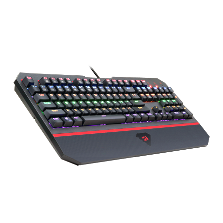 Redragon® K558 ANALA Papan Kekunci Permainan Mekanikal Pelangi QWERTY dengan Lampu Latar, Kekunci Boleh Tukar, 104 Kekunci dengan Kabel USB untuk Komputer Riba PC