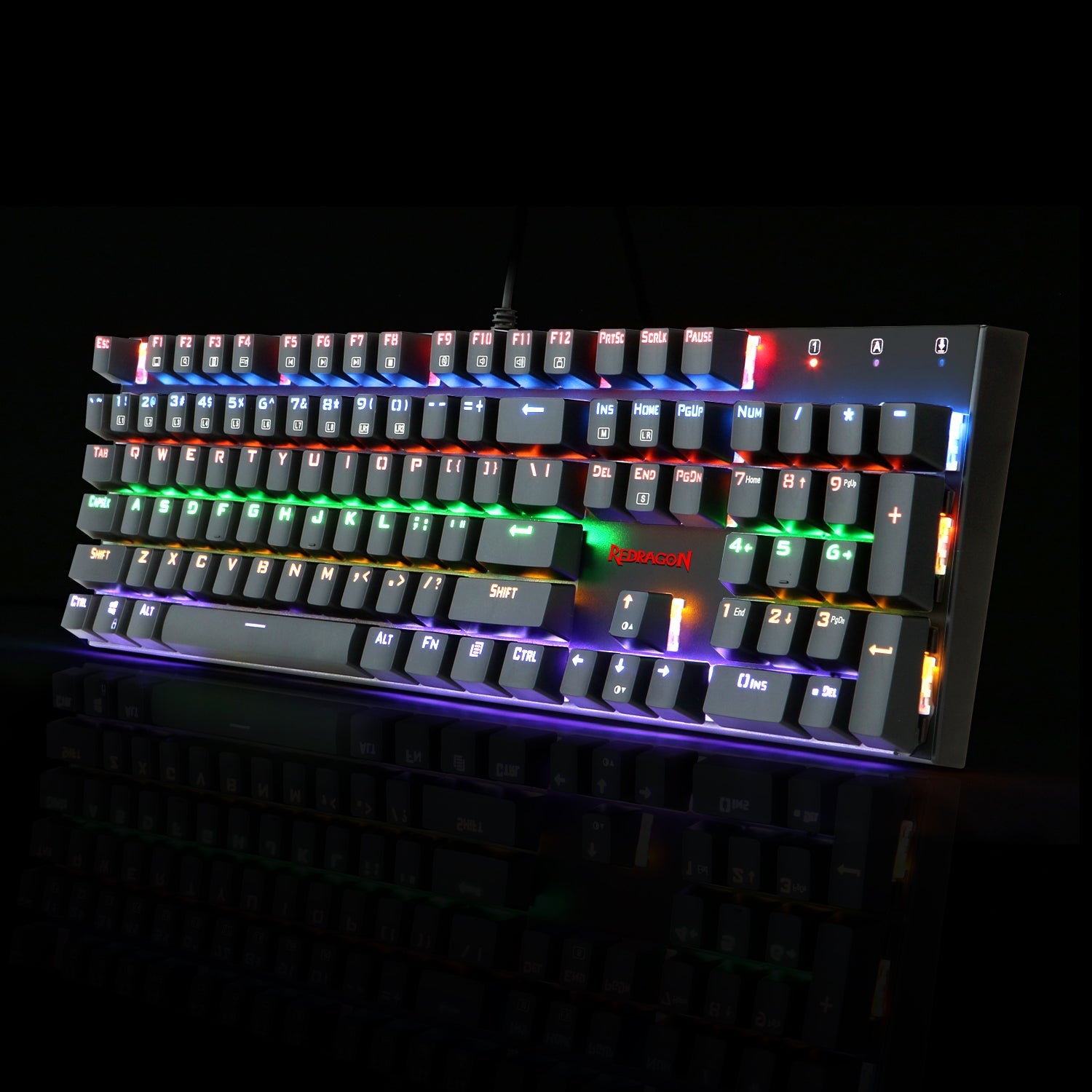 Papan Kekunci Permainan Mekanikal Lampu Latar Pelangi REDRAGON K565R RUDRA