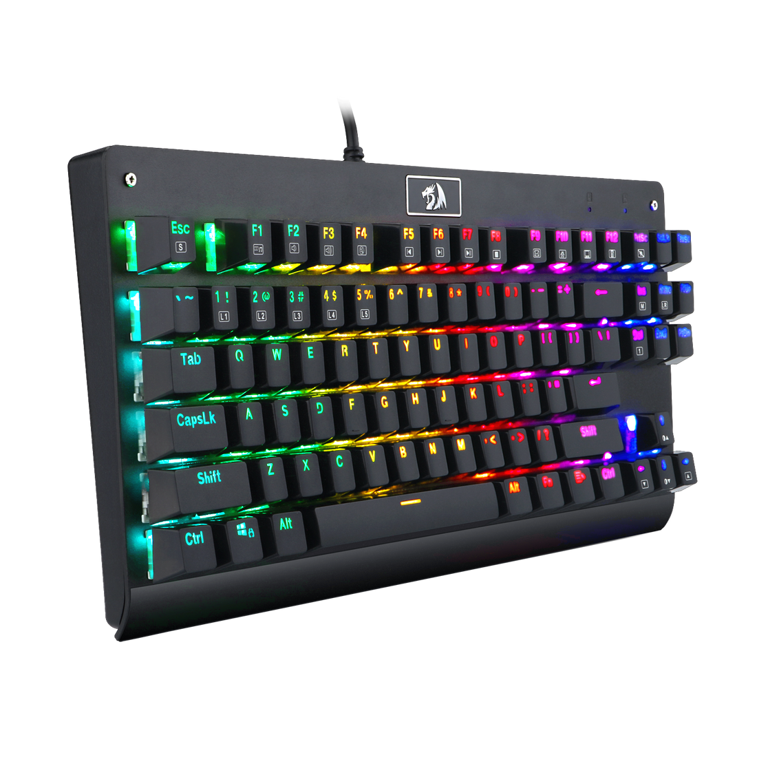 Papan Kekunci Permainan Mekanikal REDRAGON K568 RGB DARK AVENGER 87 Kekunci