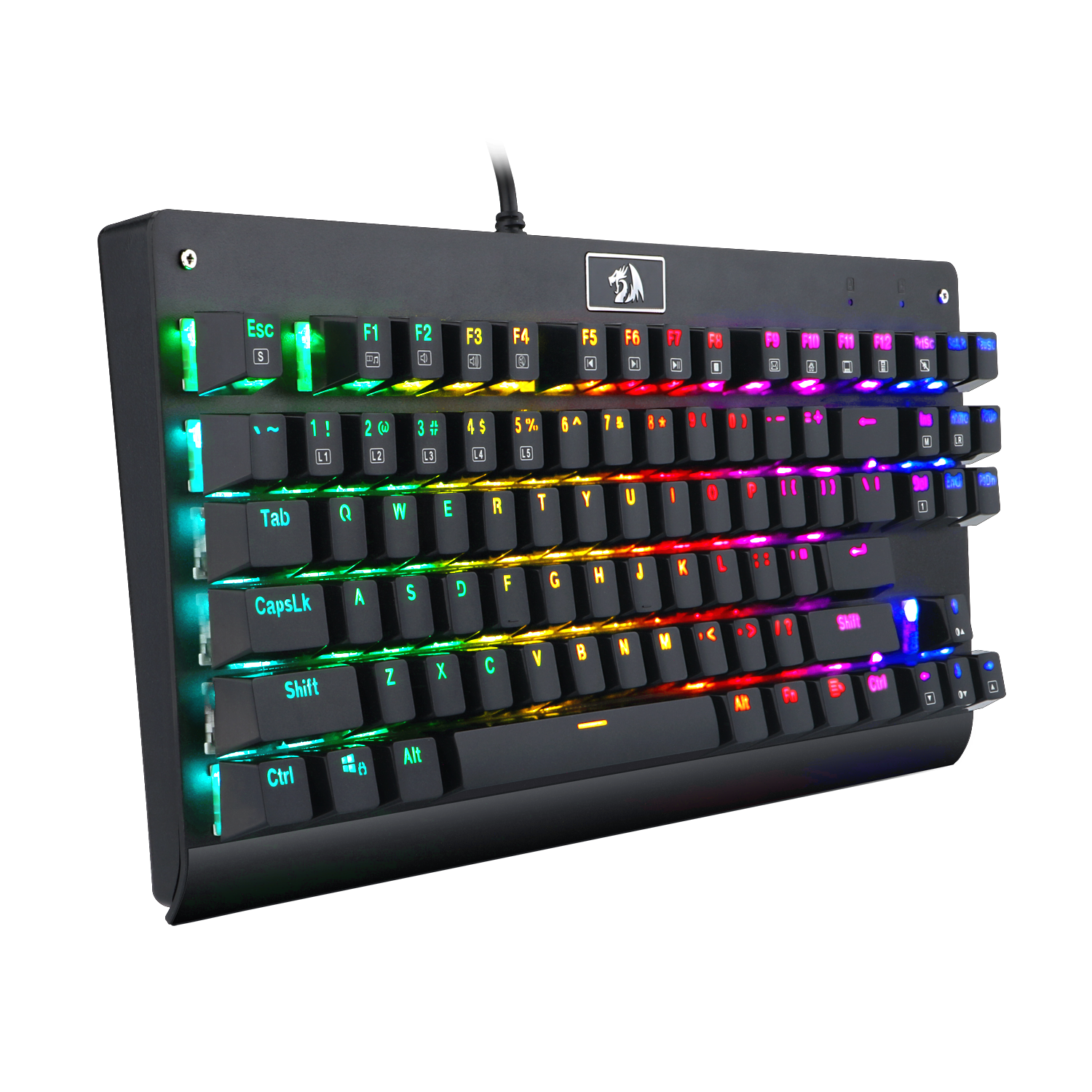 Papan Kekunci Permainan Mekanikal REDRAGON K568 RGB DARK AVENGER 87 Kekunci