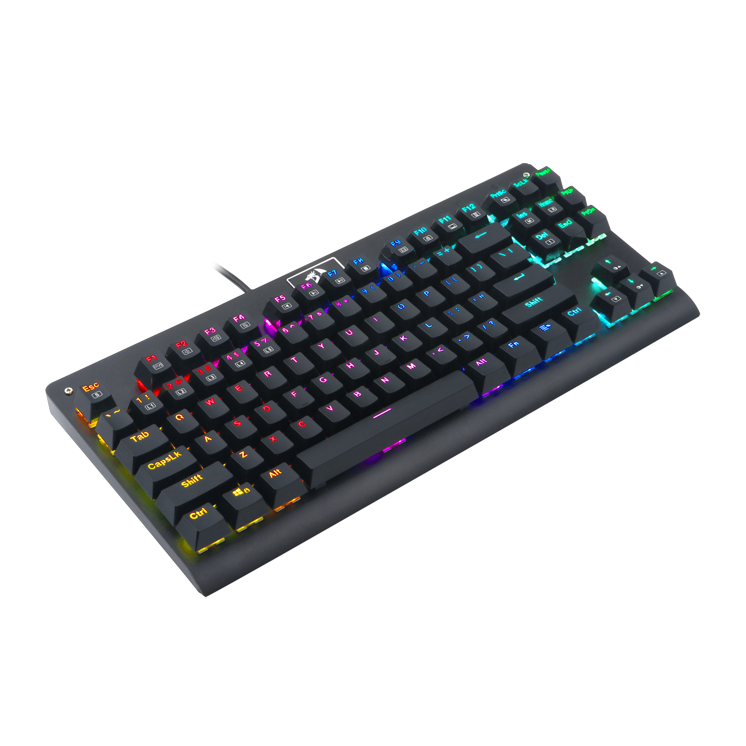 Papan Kekunci Permainan Mekanikal REDRAGON K568 RGB DARK AVENGER 87 Kekunci