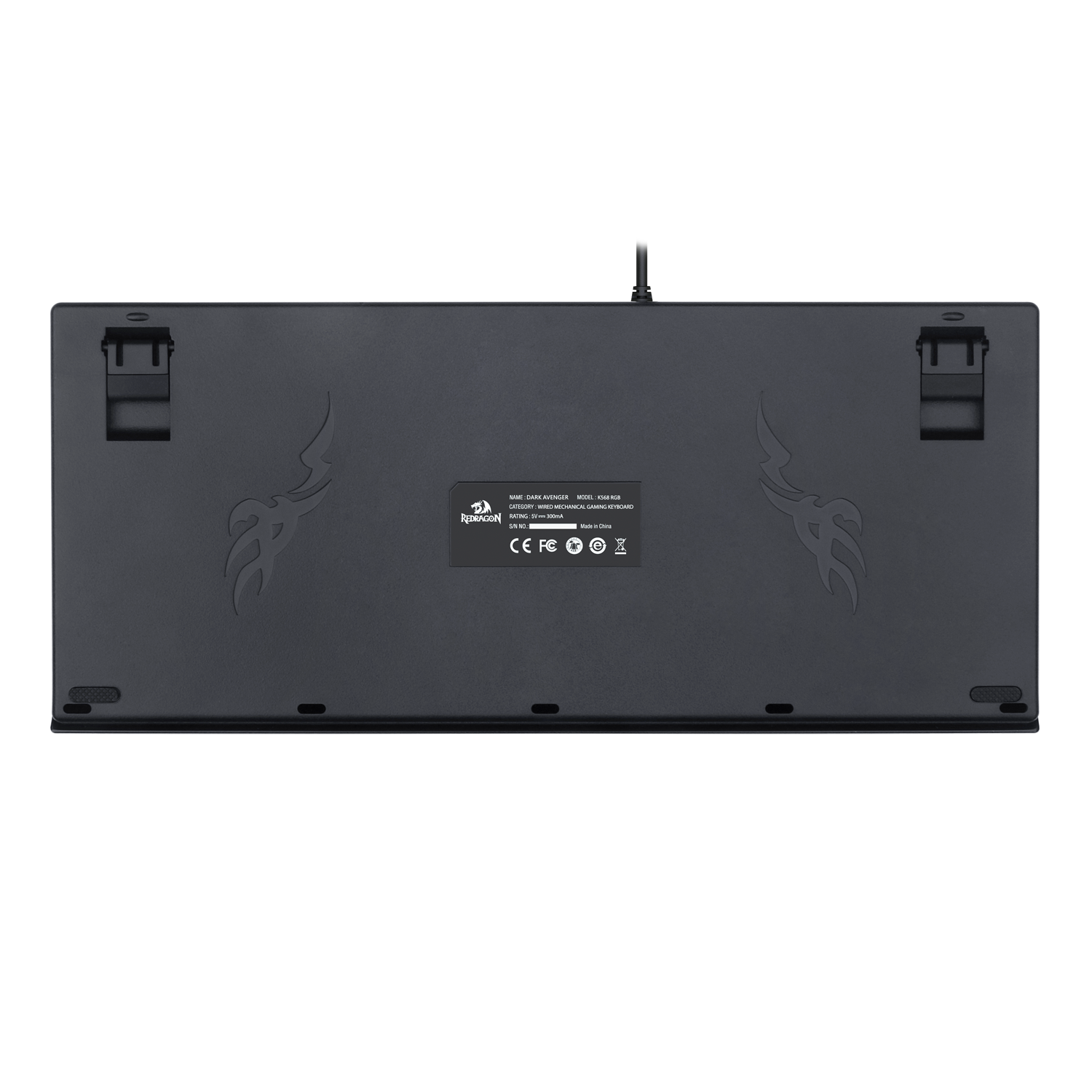 Papan Kekunci Permainan Mekanikal REDRAGON K568 RGB DARK AVENGER 87 Kekunci