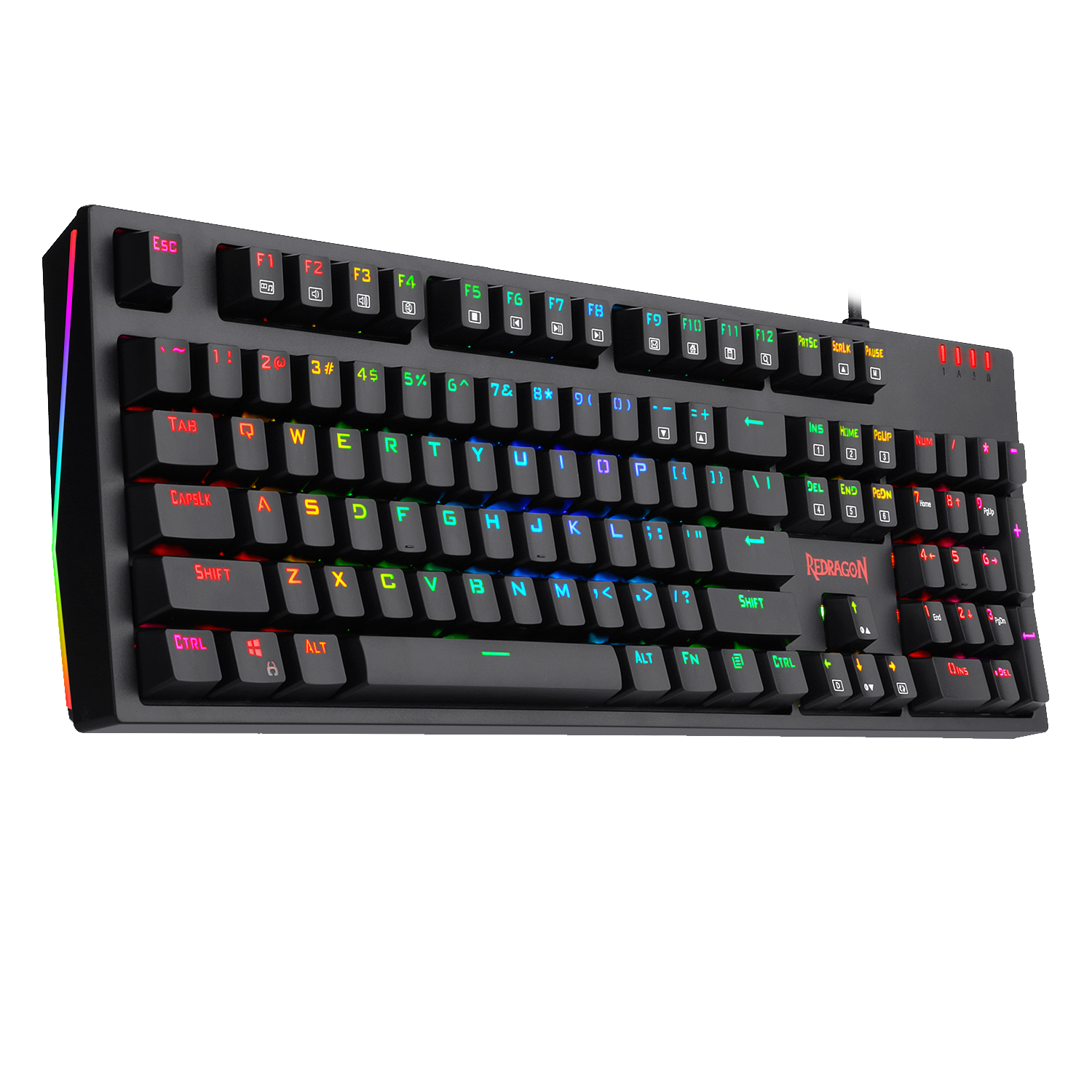 Papan Kekunci Berwayar RGB Permainan Mekanikal Redragon K592-PRO dengan Suis Biru V-Optik Ultra-Pantas
