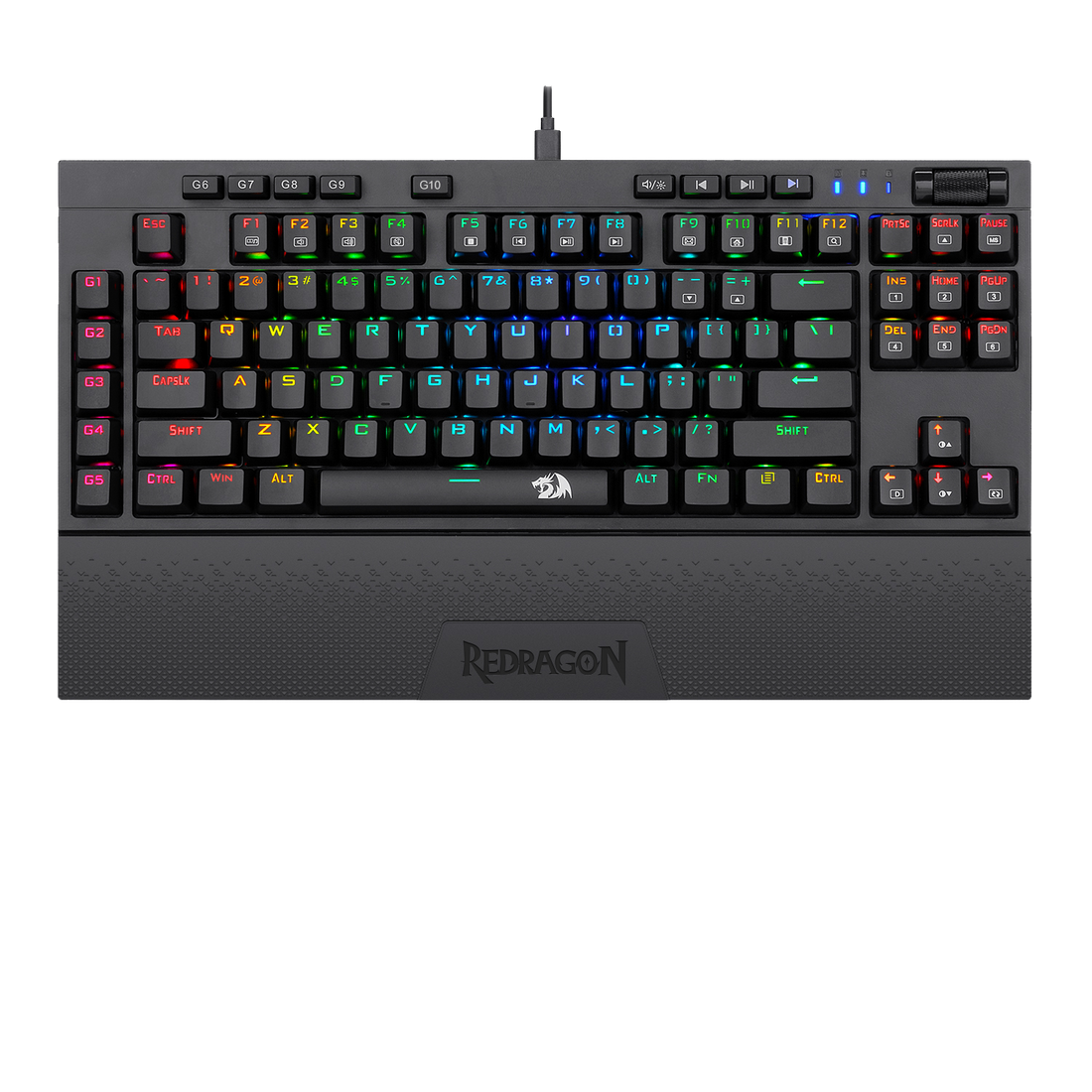 Redragon K596 VISHNU 87 Keys TKL Wired RGB Mechanical Gaming Keyboard