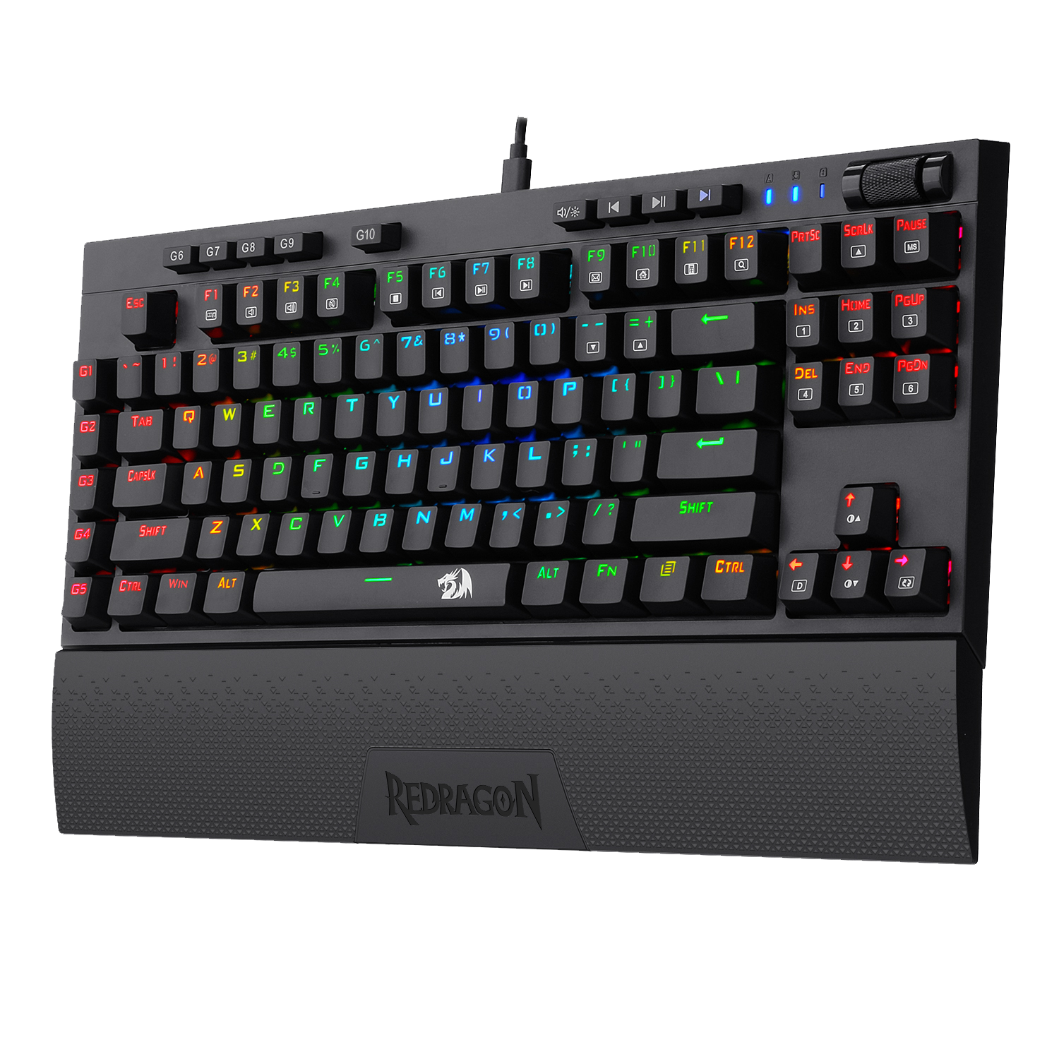 Redragon K596 VISHNU 87 Keys TKL Wired RGB Mechanical Gaming Keyboard