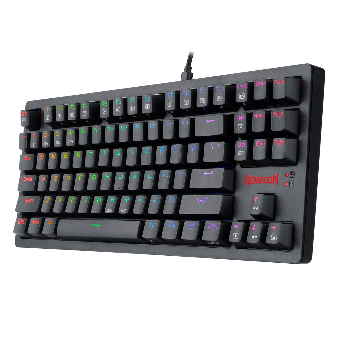 Papan Kekunci Permainan Mekanikal Lampu Latar LED RGB Redragon K598P-KBS-M Menyokong peranti PC, komputer riba, telefon pintar dan tablet.