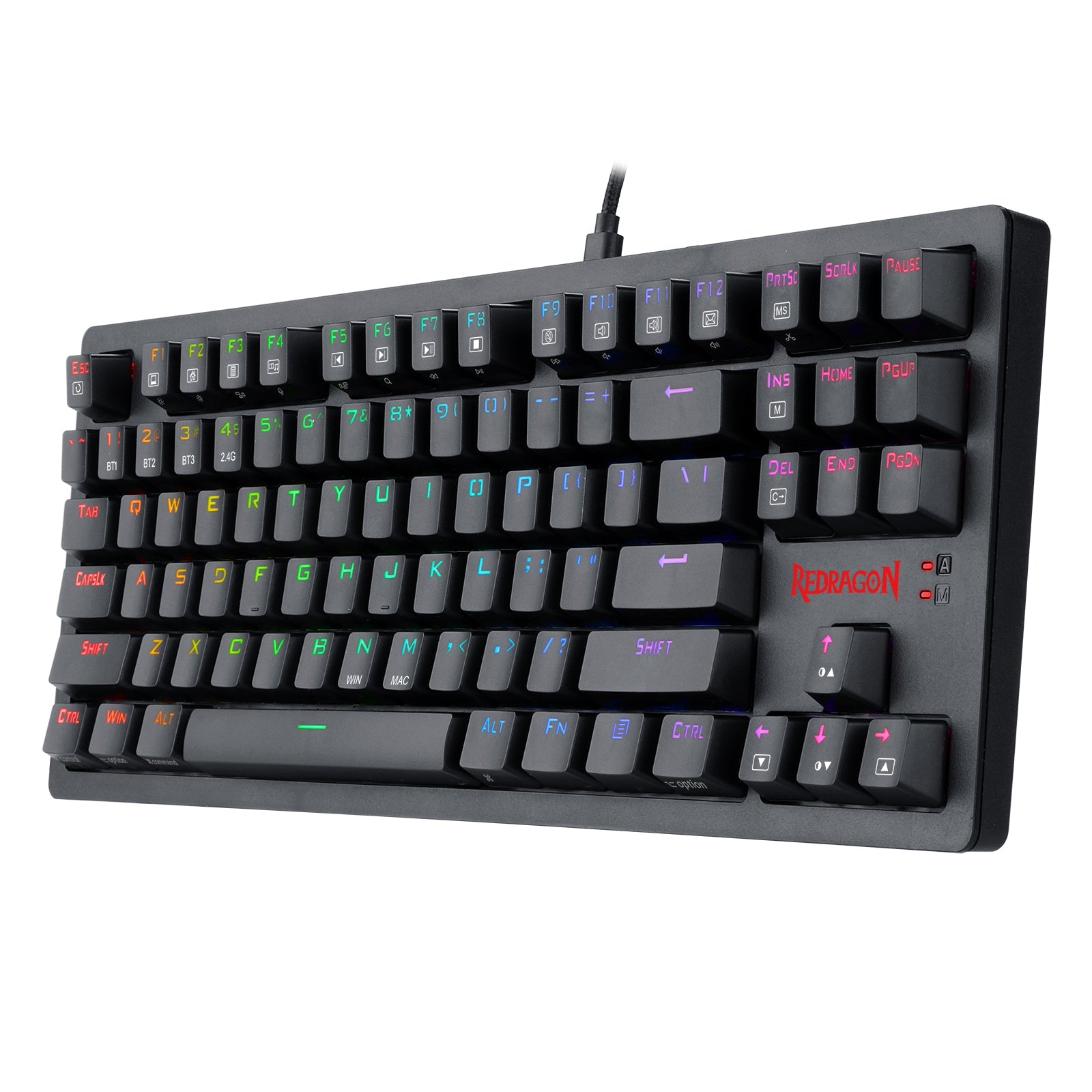 Papan Kekunci Permainan Mekanikal Lampu Latar LED RGB Redragon K598P-KBS-M Menyokong peranti PC, komputer riba, telefon pintar dan tablet.