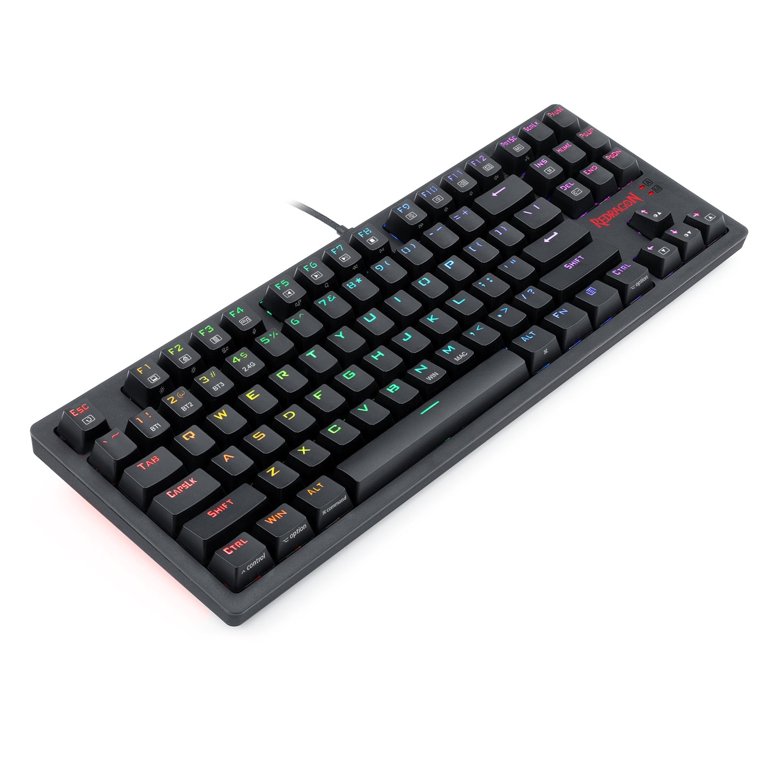 Papan Kekunci Permainan Mekanikal Lampu Latar LED RGB Redragon K598P-KBS-M Menyokong peranti PC, komputer riba, telefon pintar dan tablet.