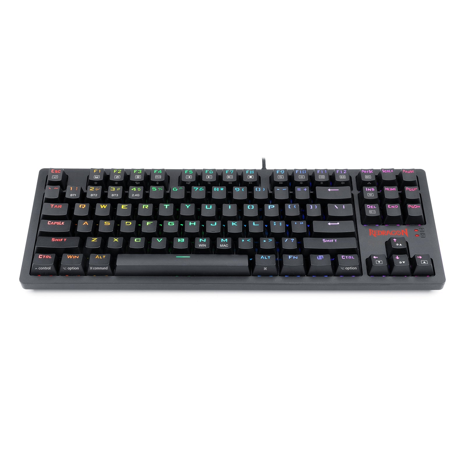 Papan Kekunci Permainan Mekanikal Lampu Latar LED RGB Redragon K598P-KBS-M Menyokong peranti PC, komputer riba, telefon pintar dan tablet.