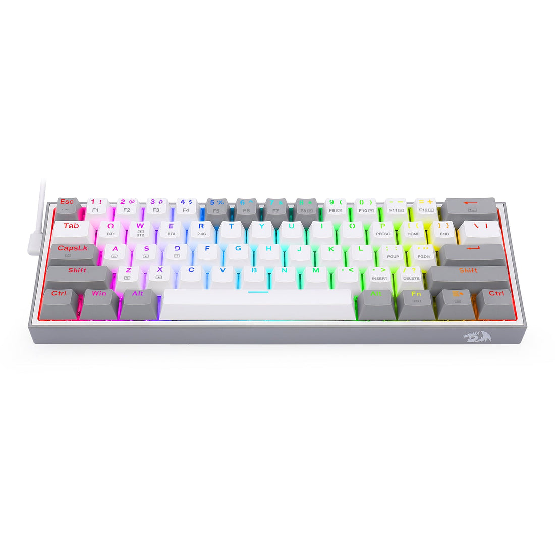 Papan Kekunci Mekanikal 61 Kekunci Fizz Pro K616-RGB-WG 2.4G/Bluetooth/Berwayar