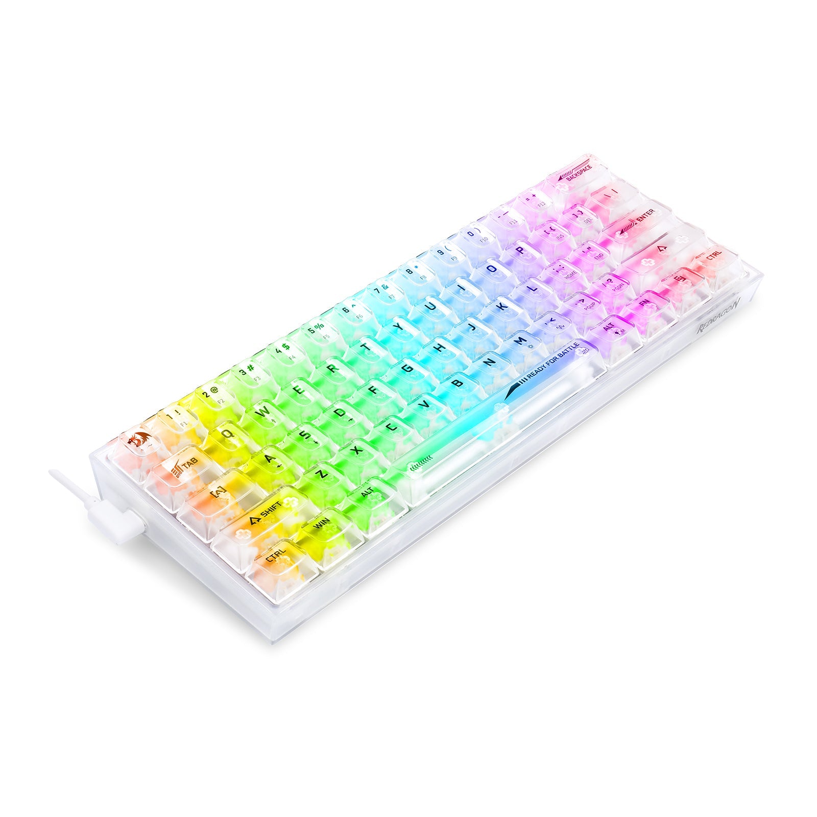 Papan Kekunci Permainan RGB Berwayar 60% Redragon K617CT-RGB
