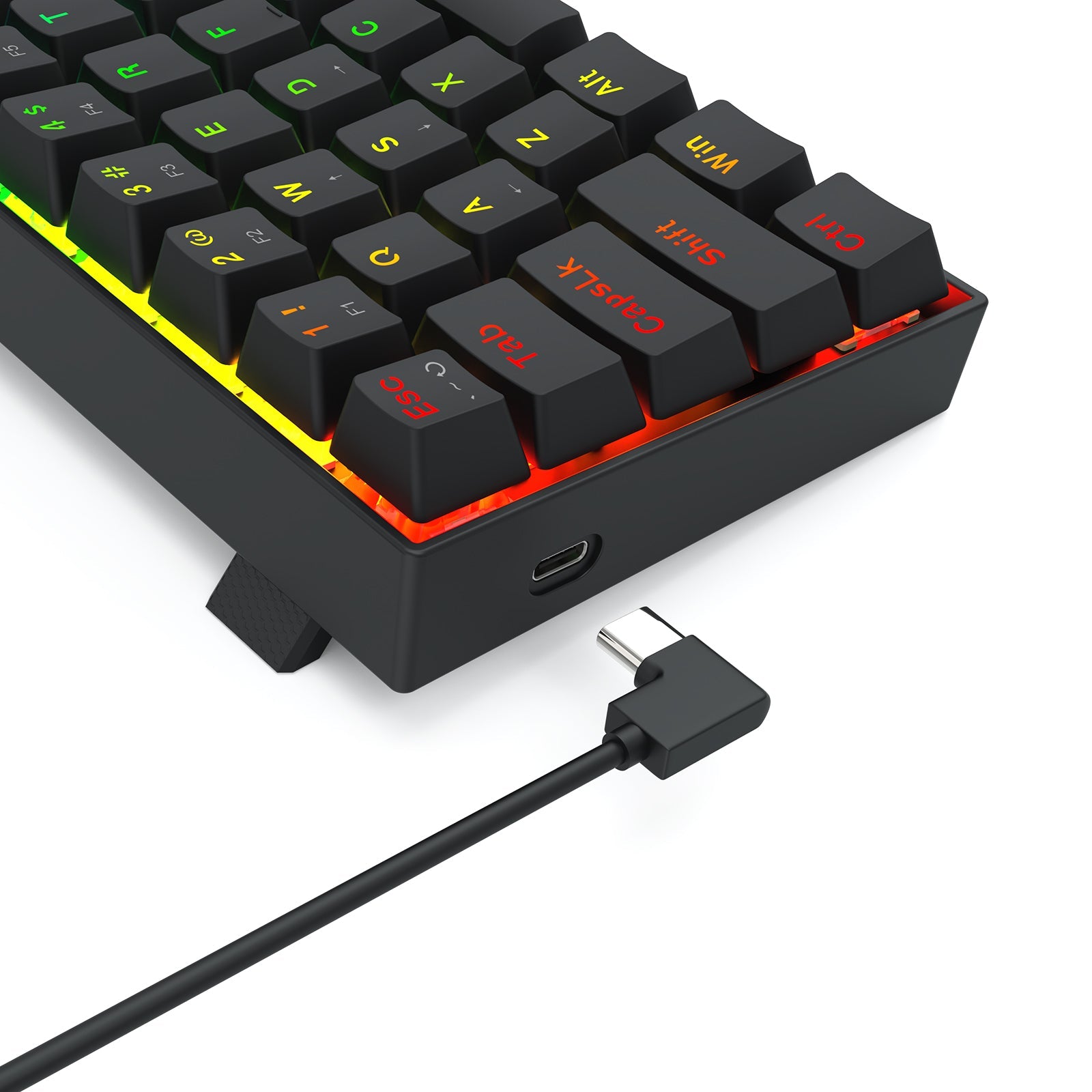 Papan kekunci magnet pencetus pantas 61 kek berwayar Fizz K617-RGB-M