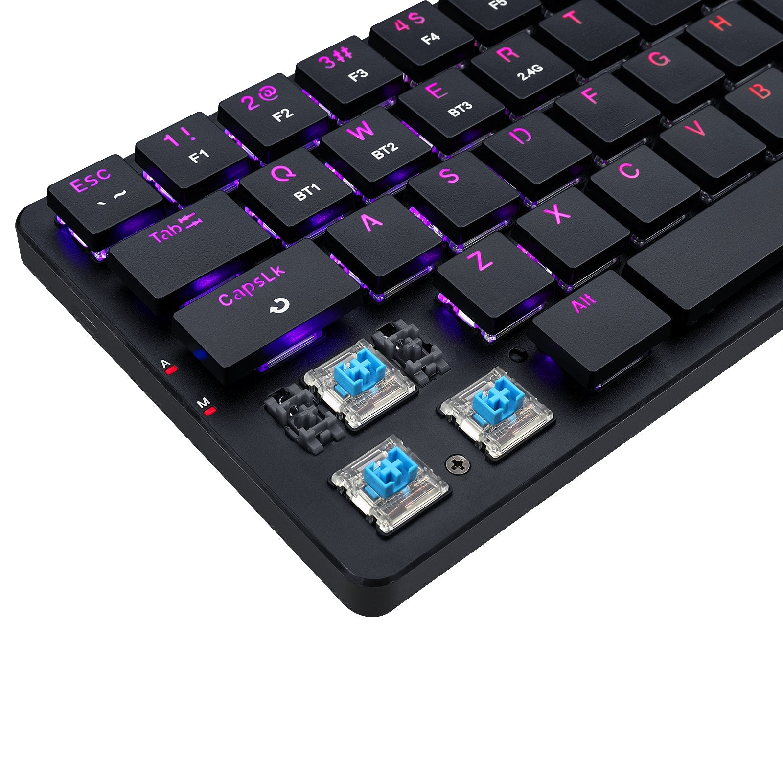 Papan kekunci mekanikal profil rendah Redragon K624P-KBS 2.4G/Bluetooth/Berwayar 63 kekunci