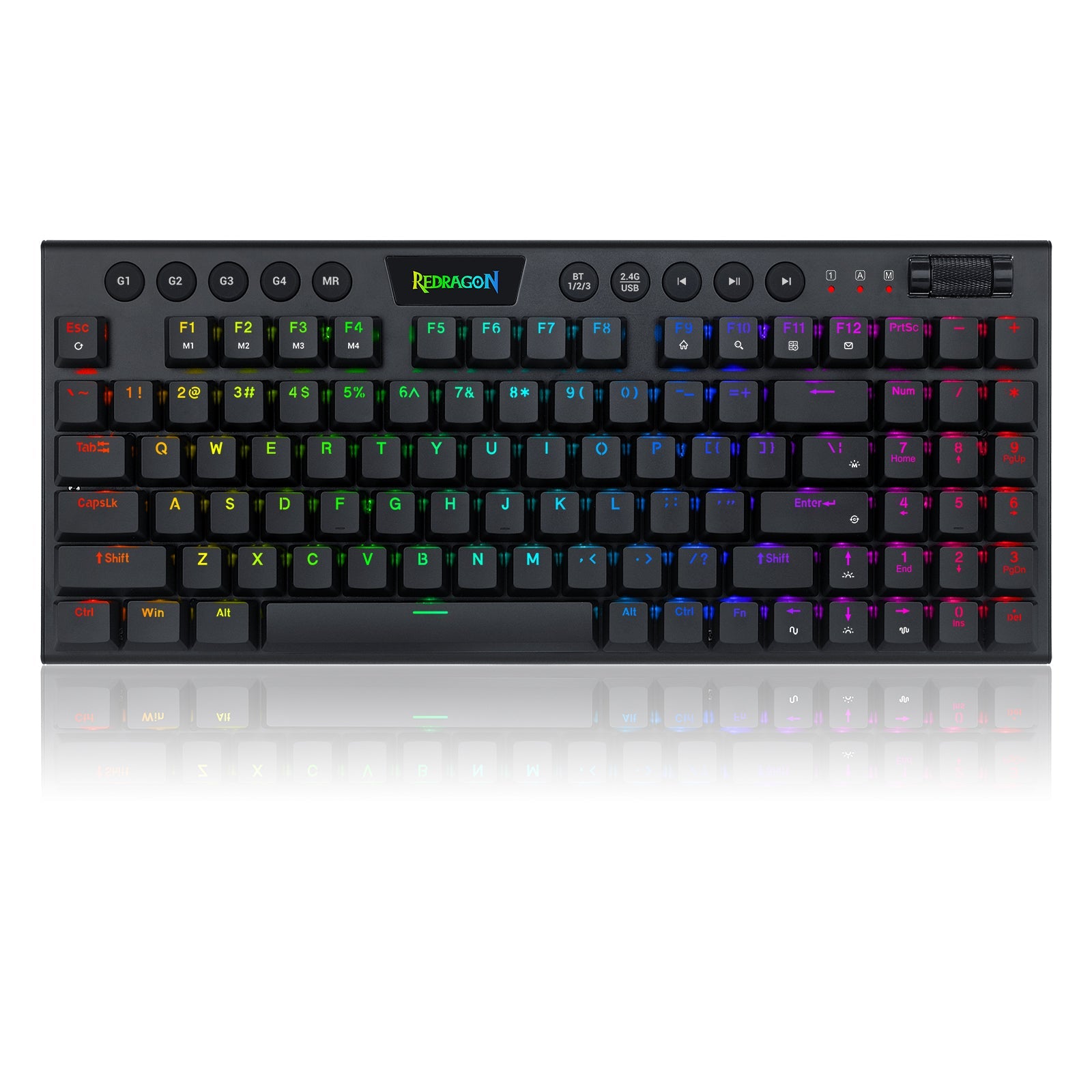 Papan kekunci mekanikal profil rendah 94 kekunci berwayar Redragon K625-KB