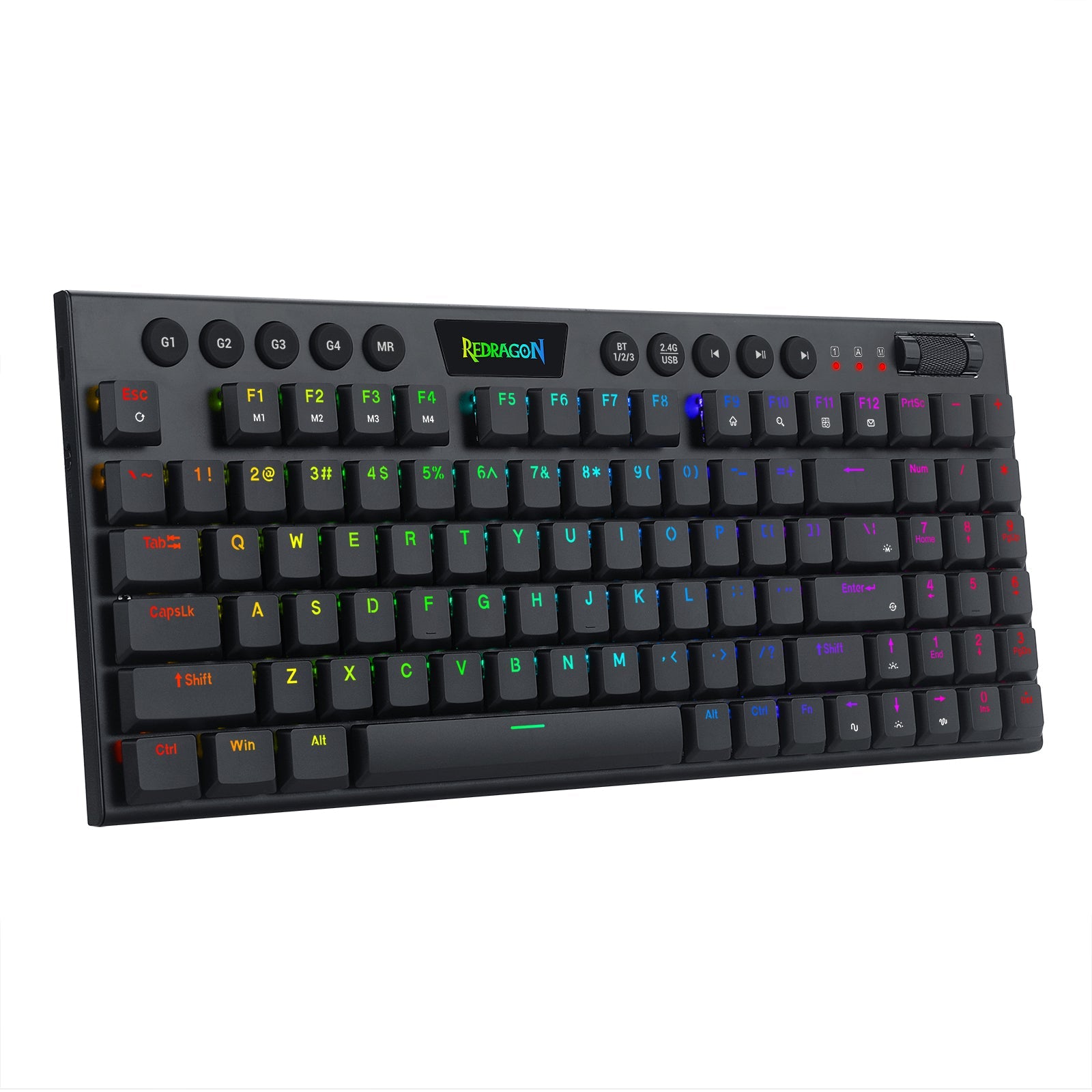 Papan kekunci mekanikal profil rendah 94 kekunci berwayar Redragon K625-KB