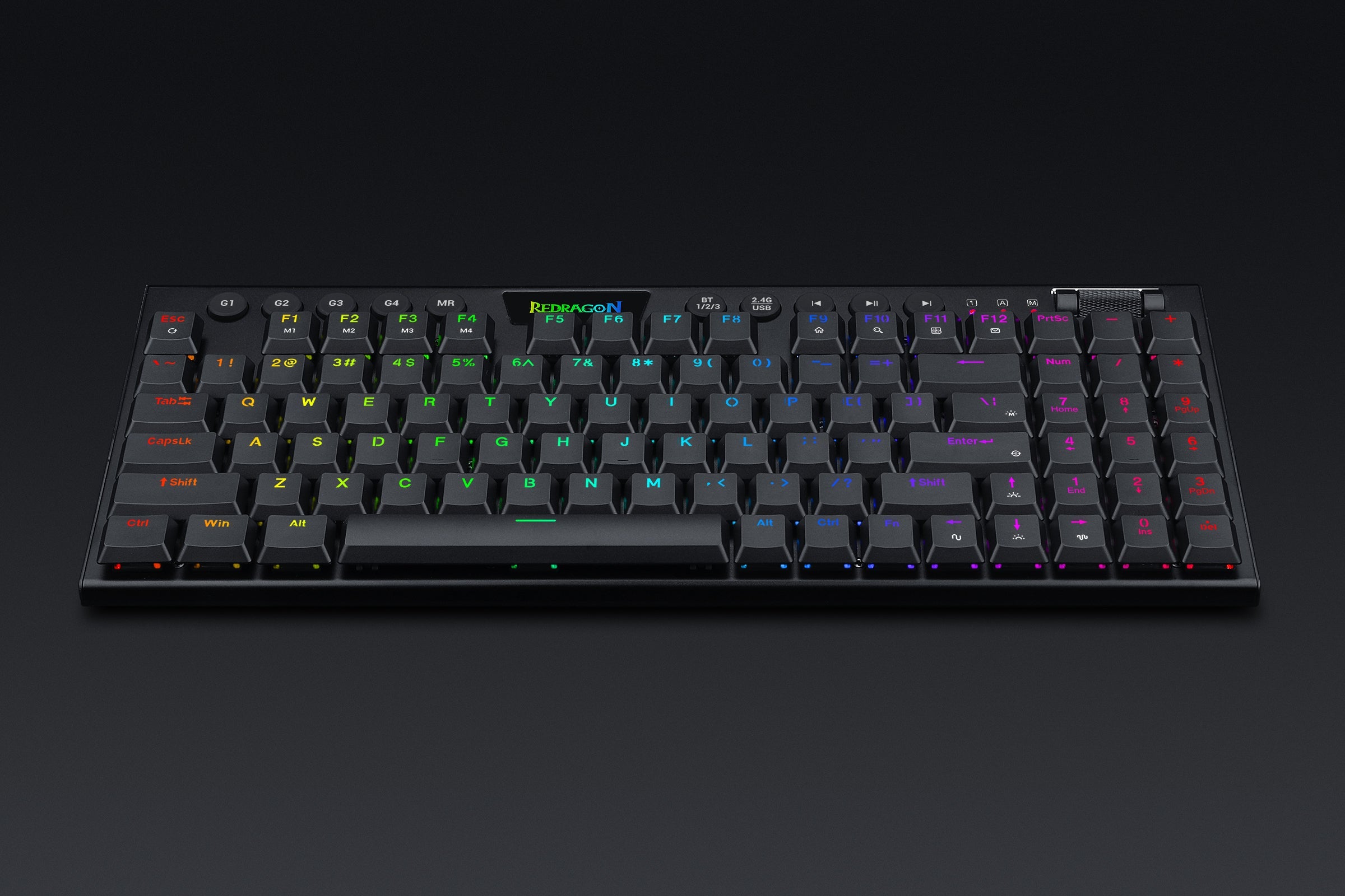 Papan kekunci mekanikal profil rendah 94 kekunci berwayar Redragon K625-KB