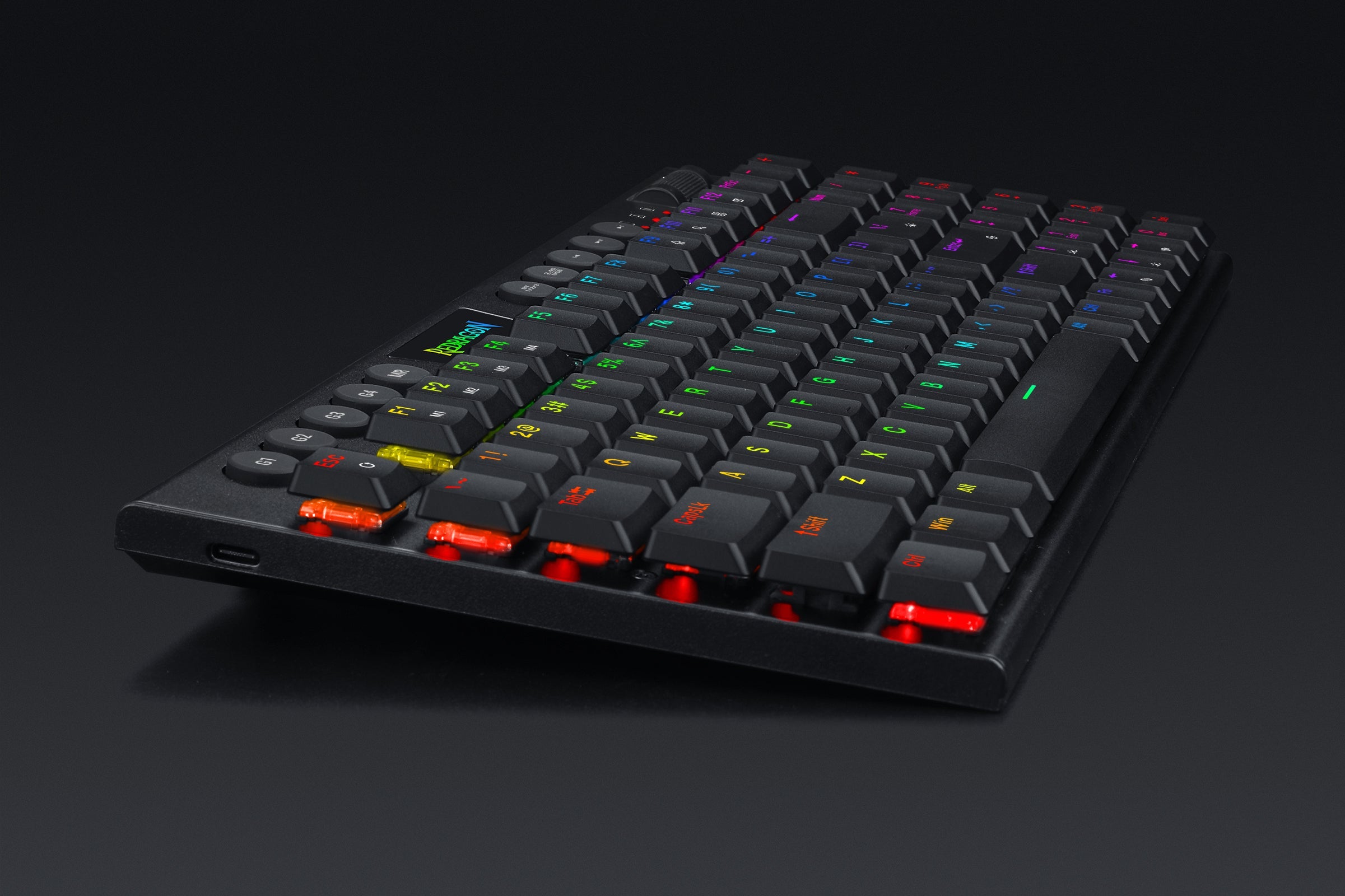 Papan kekunci mekanikal profil rendah 94 kekunci berwayar Redragon K625-KB