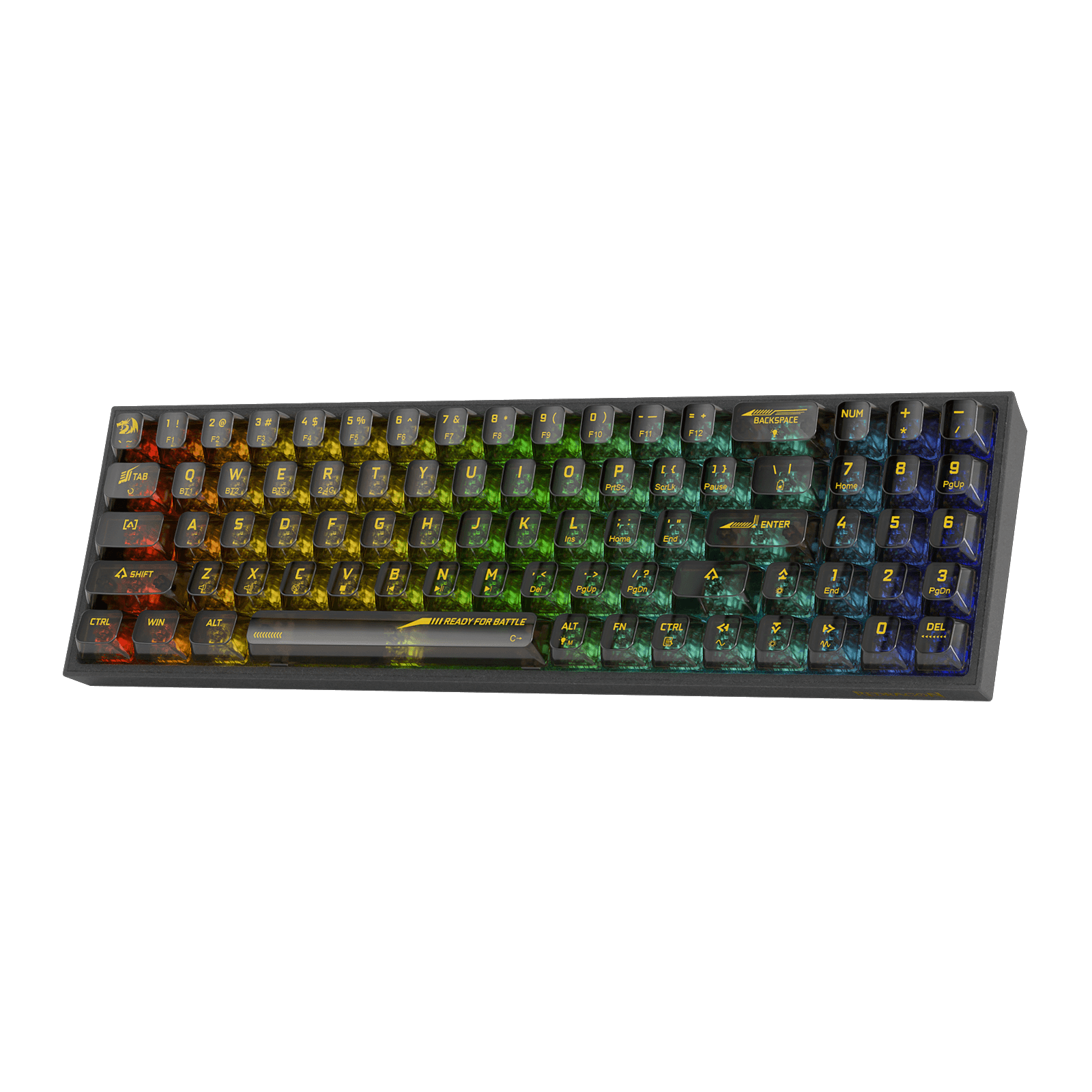 Papan Kekunci Permainan RGB Wayarles 3-Mod 75% Redragon K628 PRO SE, Papan Kekunci Mekanikal Padat Boleh Tukar Panas Lutsinar Sepenuhnya 78 Kekunci dengan Soket Dinaik Taraf, Kekunci Anak Panah & Numpad Khusus, Suis Tersuai Lut Cahaya