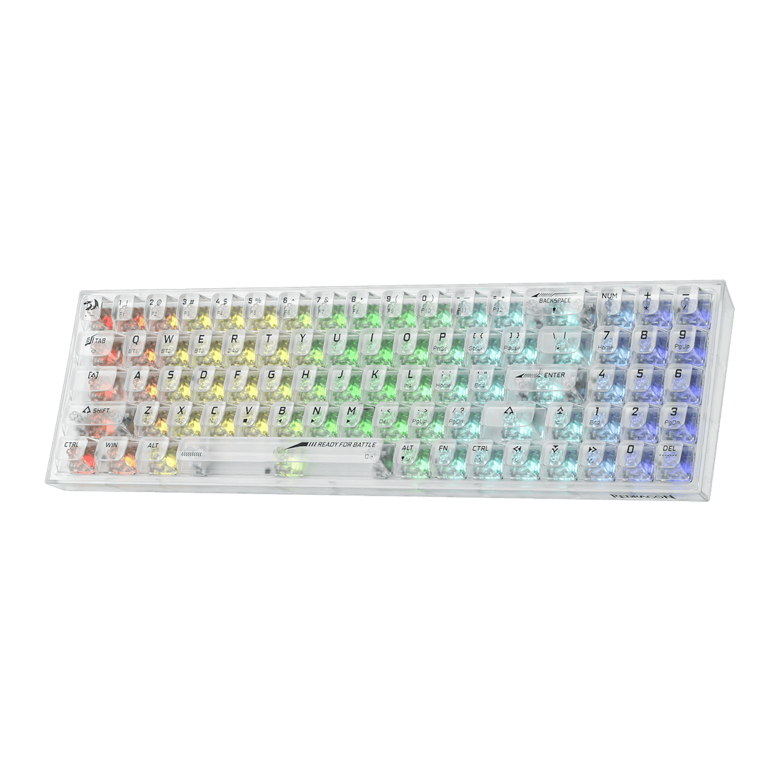 Papan Kekunci Permainan RGB Wayarles 3-Mod 75% Redragon K628 PRO SE, Papan Kekunci Mekanikal Padat Boleh Tukar Panas Lutsinar Sepenuhnya 78 Kekunci dengan Soket Dinaik Taraf, Kekunci Anak Panah & Numpad Khusus, Suis Tersuai Lut Cahaya