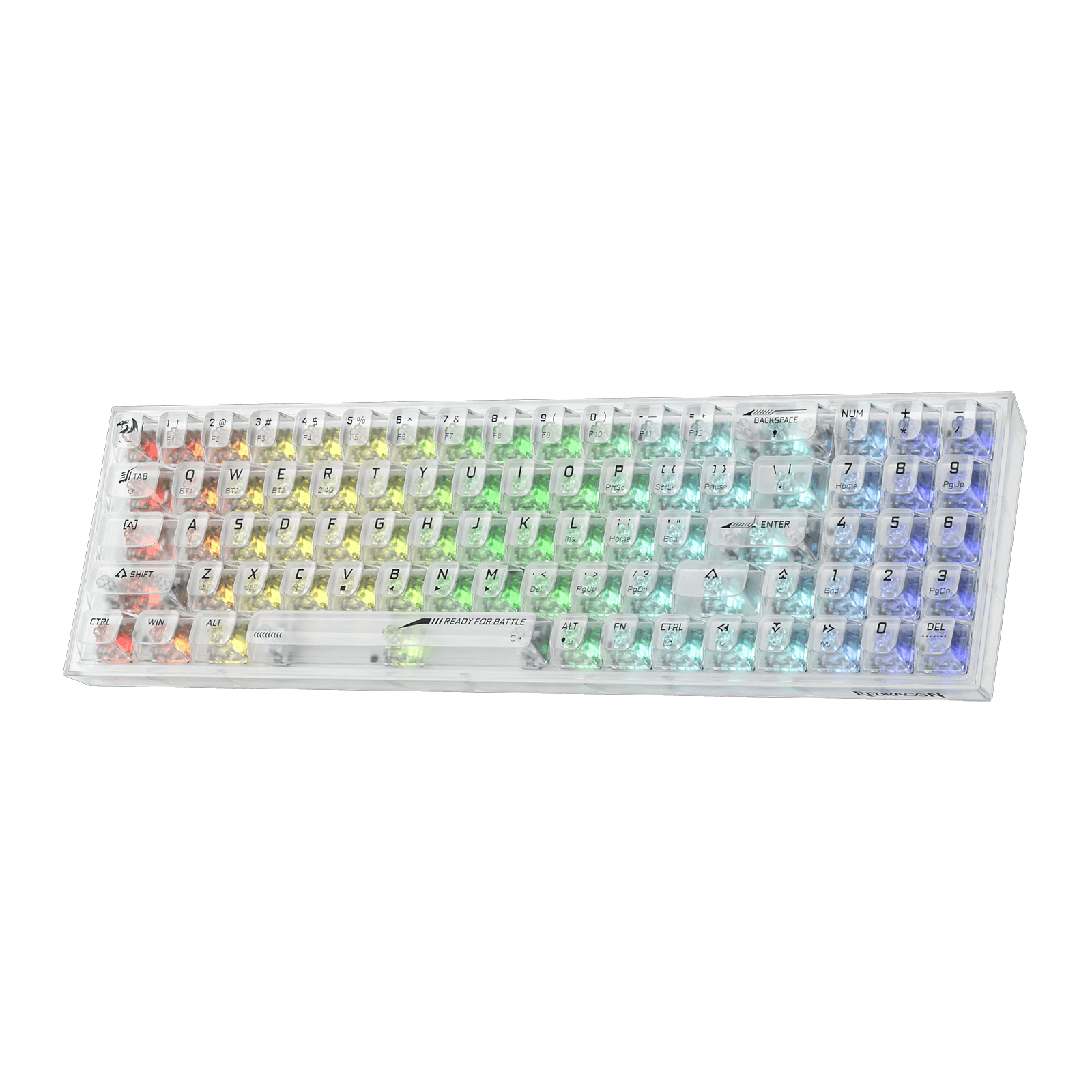 Papan Kekunci Permainan RGB Wayarles 3-Mod 75% Redragon K628 PRO SE, Papan Kekunci Mekanikal Padat Boleh Tukar Panas Lutsinar Sepenuhnya 78 Kekunci dengan Soket Dinaik Taraf, Kekunci Anak Panah & Numpad Khusus, Suis Tersuai Lut Cahaya