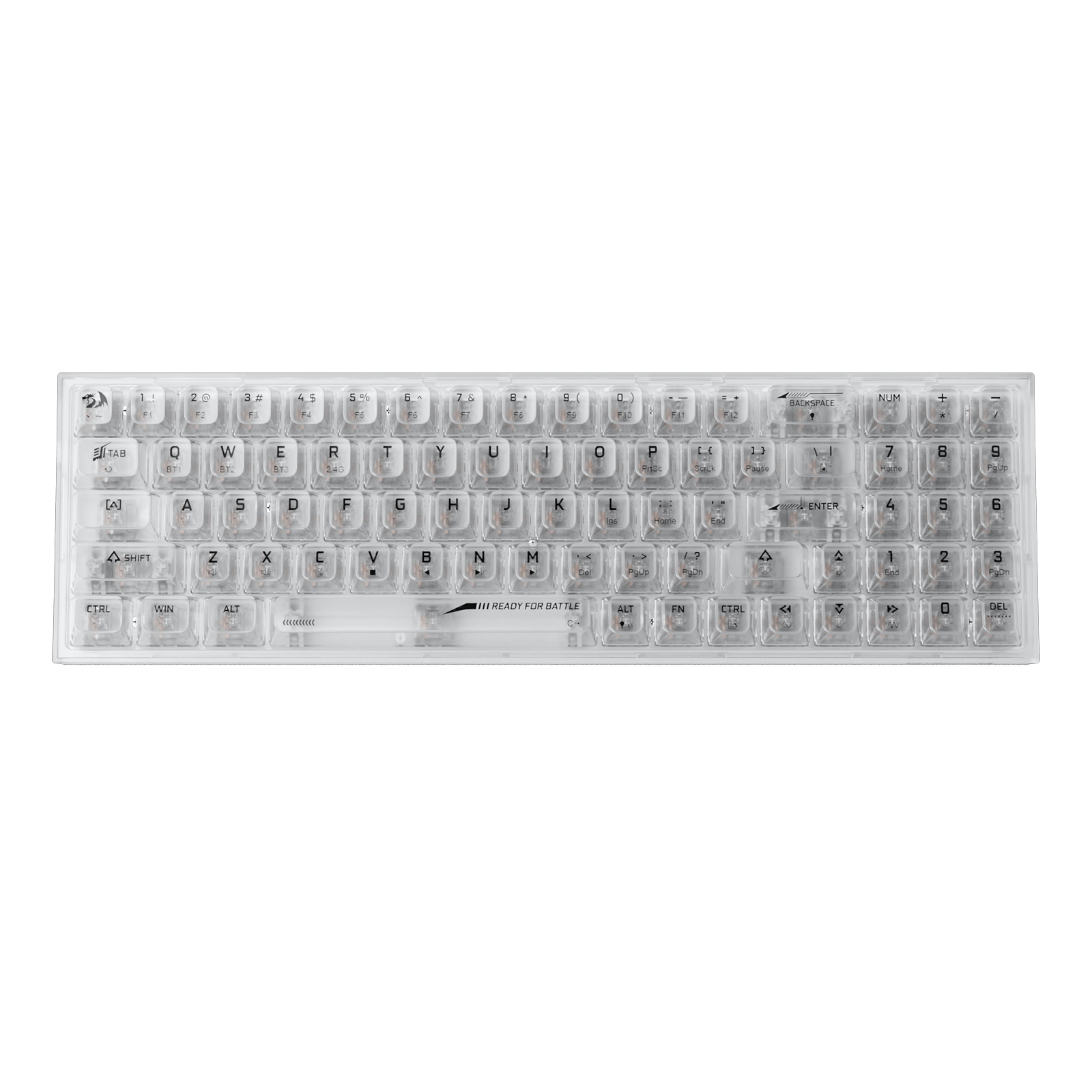 Papan Kekunci Permainan RGB Wayarles 3-Mod 75% Redragon K628 PRO SE, Papan Kekunci Mekanikal Padat Boleh Tukar Panas Lutsinar Sepenuhnya 78 Kekunci dengan Soket Dinaik Taraf, Kekunci Anak Panah & Numpad Khusus, Suis Tersuai Lut Cahaya