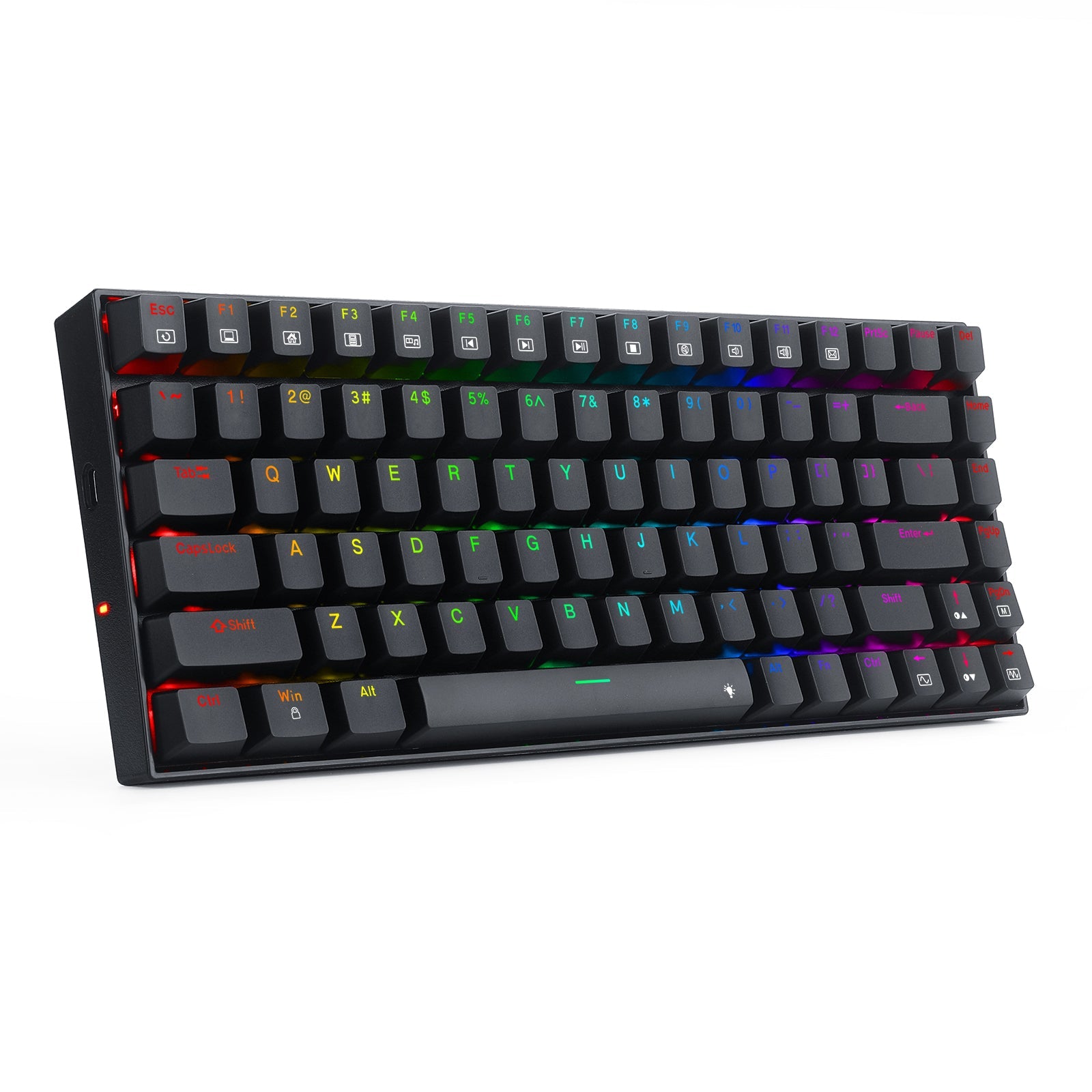 Papan Kekunci Permainan Mekanikal Berlampu Belakang LED RGB Redragon K629 PHANTOM dengan 84 Kekunci Profesional-Suis Merah Linear