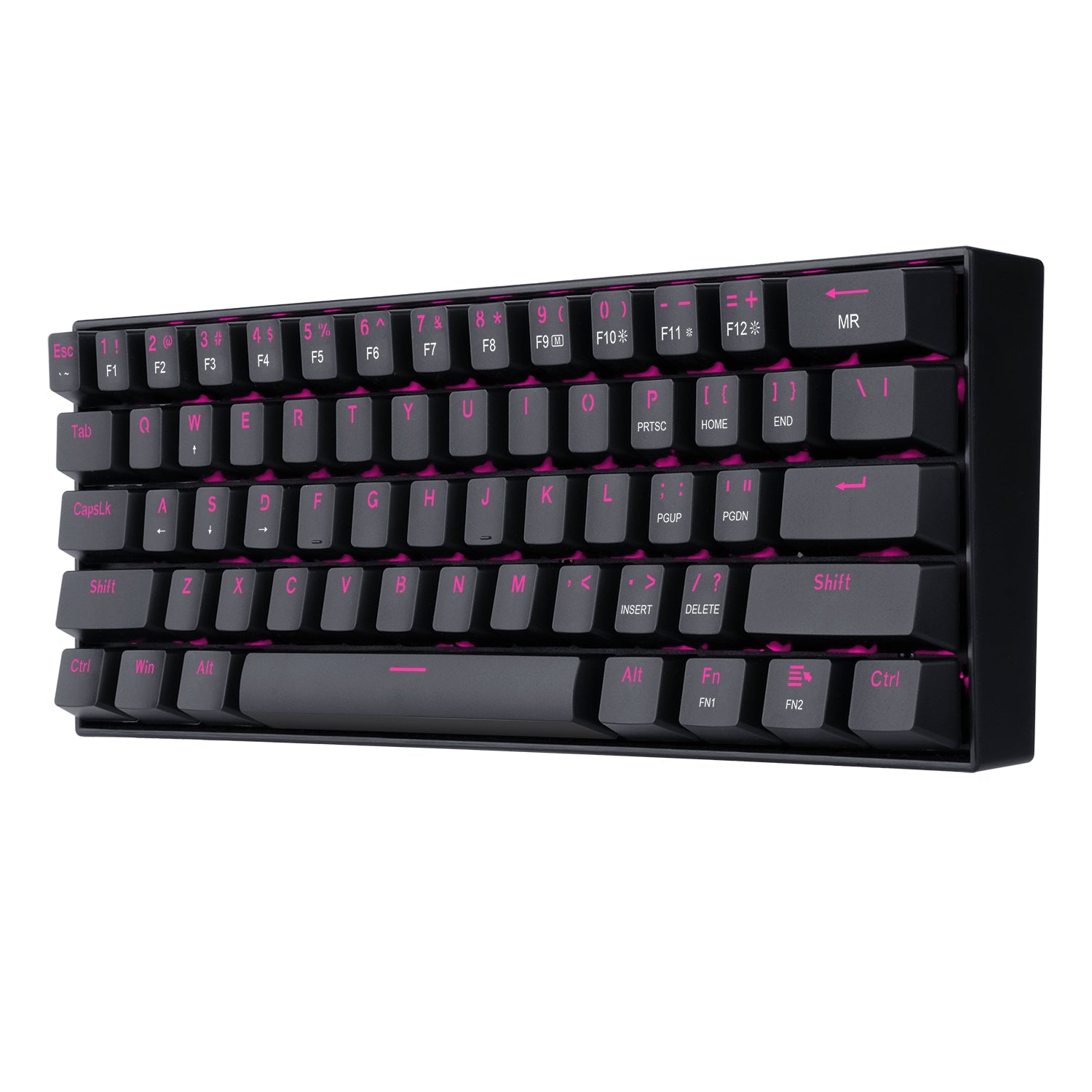 Papan Kekunci Mekanikal Permainan Redragon K630, Lampu Latar LED Merah Jambu