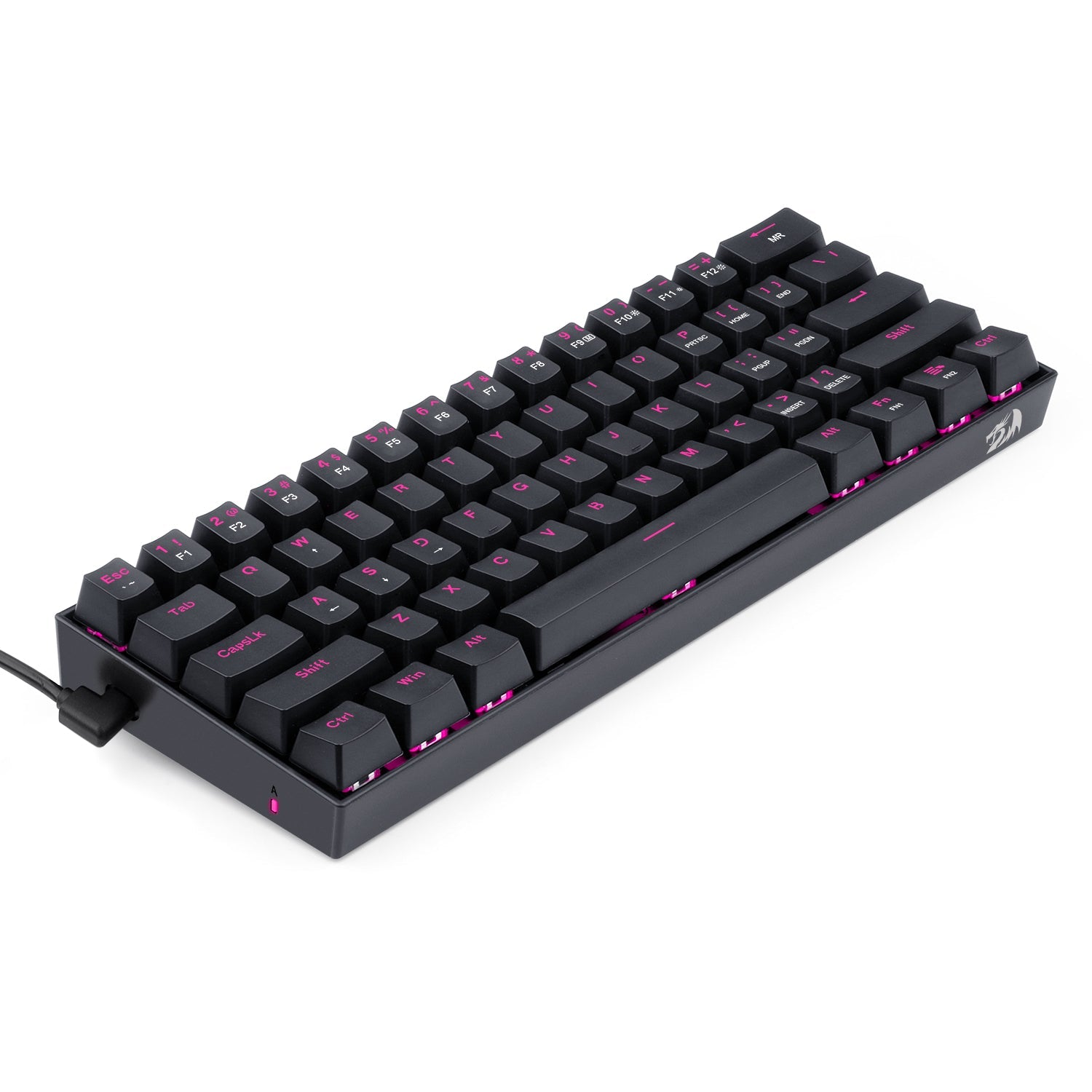 Papan Kekunci Mekanikal Permainan Redragon K630, Lampu Latar LED Merah Jambu