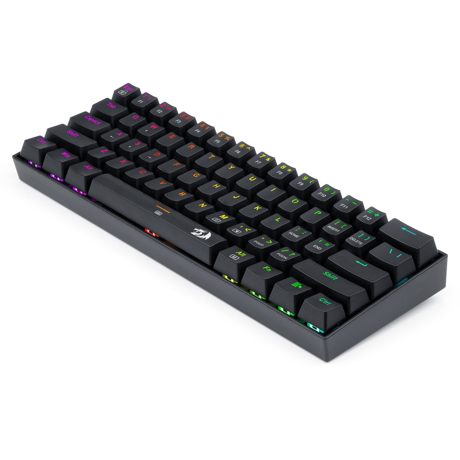 Papan Kekunci Mekanikal Permainan Redragon K630RGB 61 Kekunci Papan Kekunci Mekanikal Padat, Sokongan Pemacu Pro
