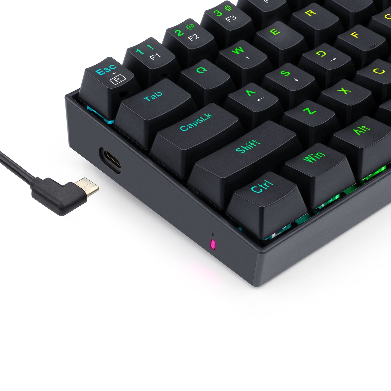Papan Kekunci Mekanikal Permainan Redragon K630RGB 61 Kekunci Papan Kekunci Mekanikal Padat, Sokongan Pemacu Pro