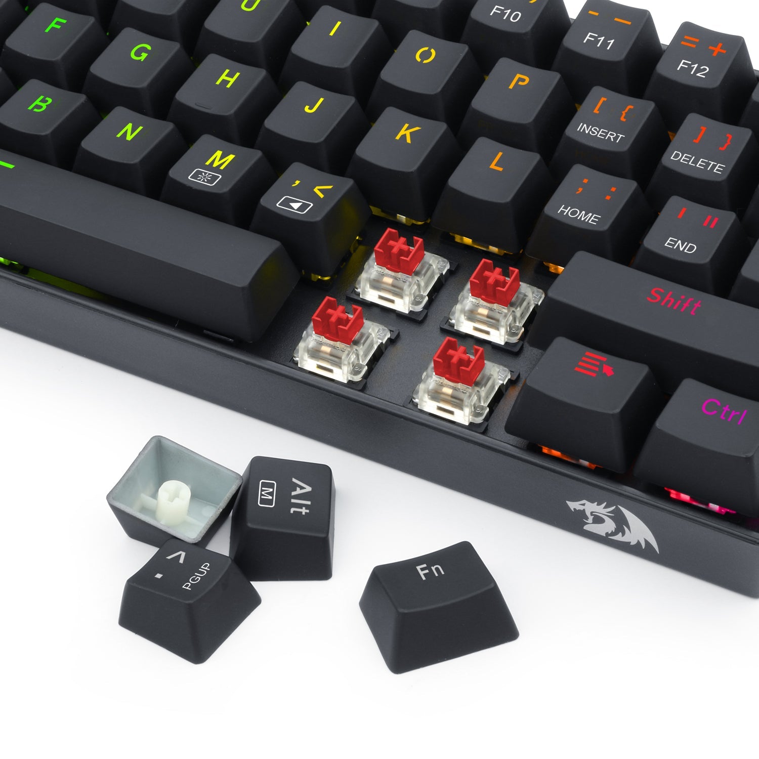 Papan Kekunci Mekanikal Permainan Redragon K630RGB 61 Kekunci Papan Kekunci Mekanikal Padat, Sokongan Pemacu Pro