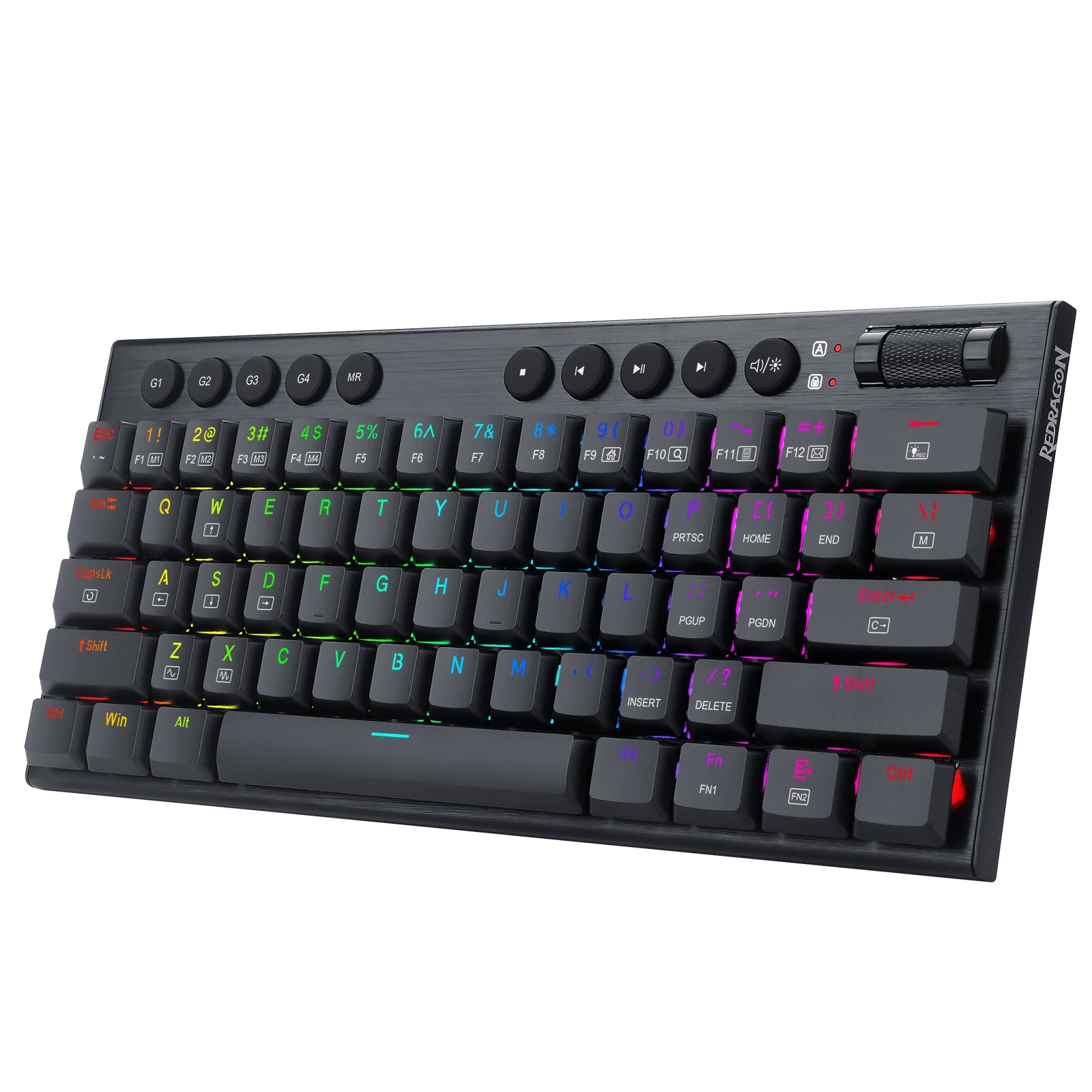 Papan kekunci mekanikal berwayar Redragon K632-RGB 60% dengan kekunci Makro